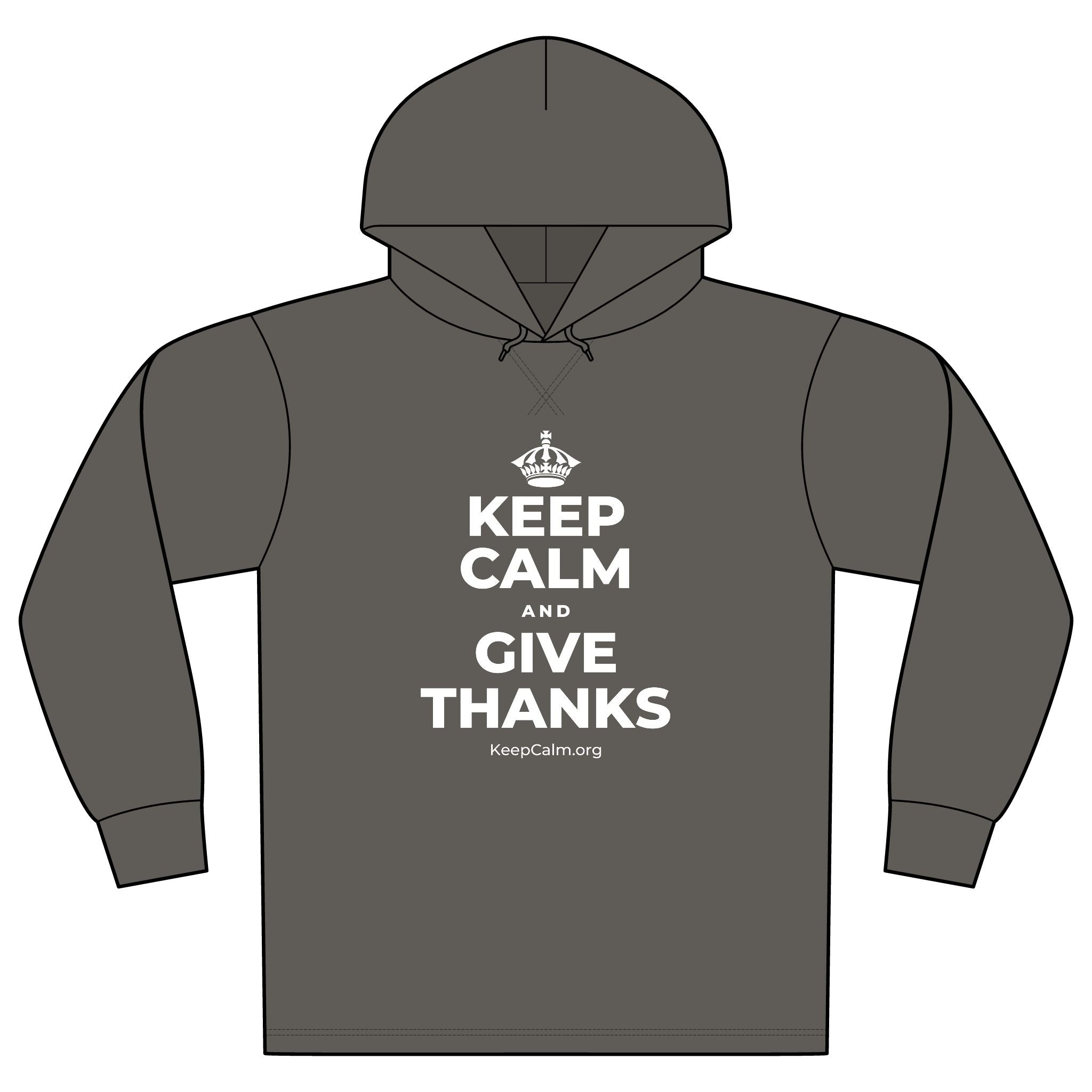 KEEP CALM AND GIVE THANKS Organic Hoodie Tee