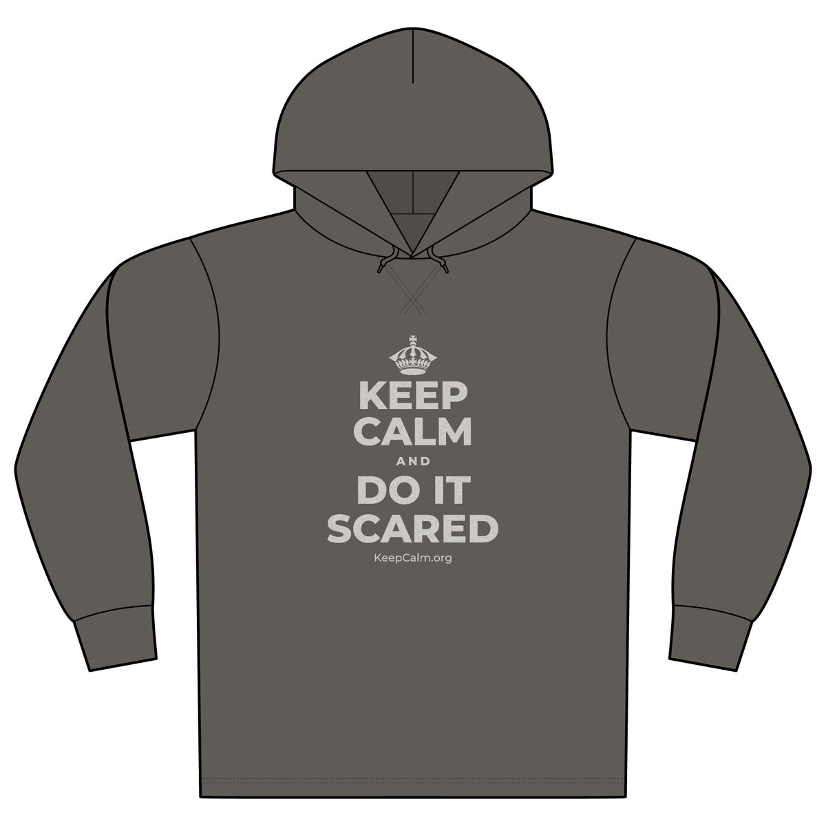 KEEP CALM AND DO IT SCARED Organic Hoodie Tee
