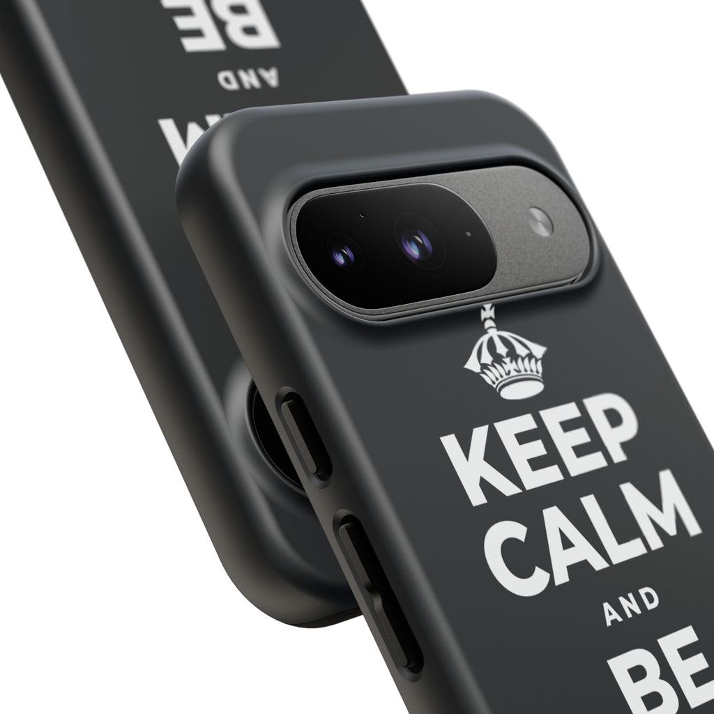KEEP CALM AND BE STRONG LIKE A 🦕 Phone Case (Dark)