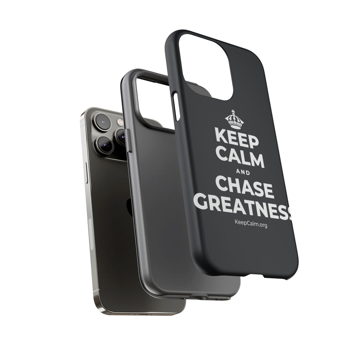 KEEP CALM AND CHASE GREATNESS Phone Case (Dark)