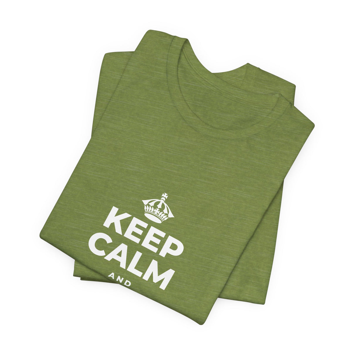KEEP CALM AND RECHARGE, NO GUILT T-Shirt (Baby Blue–Silver)