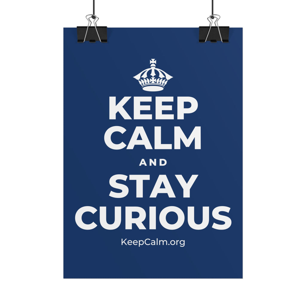 KEEP CALM AND STAY CURIOUS Poster