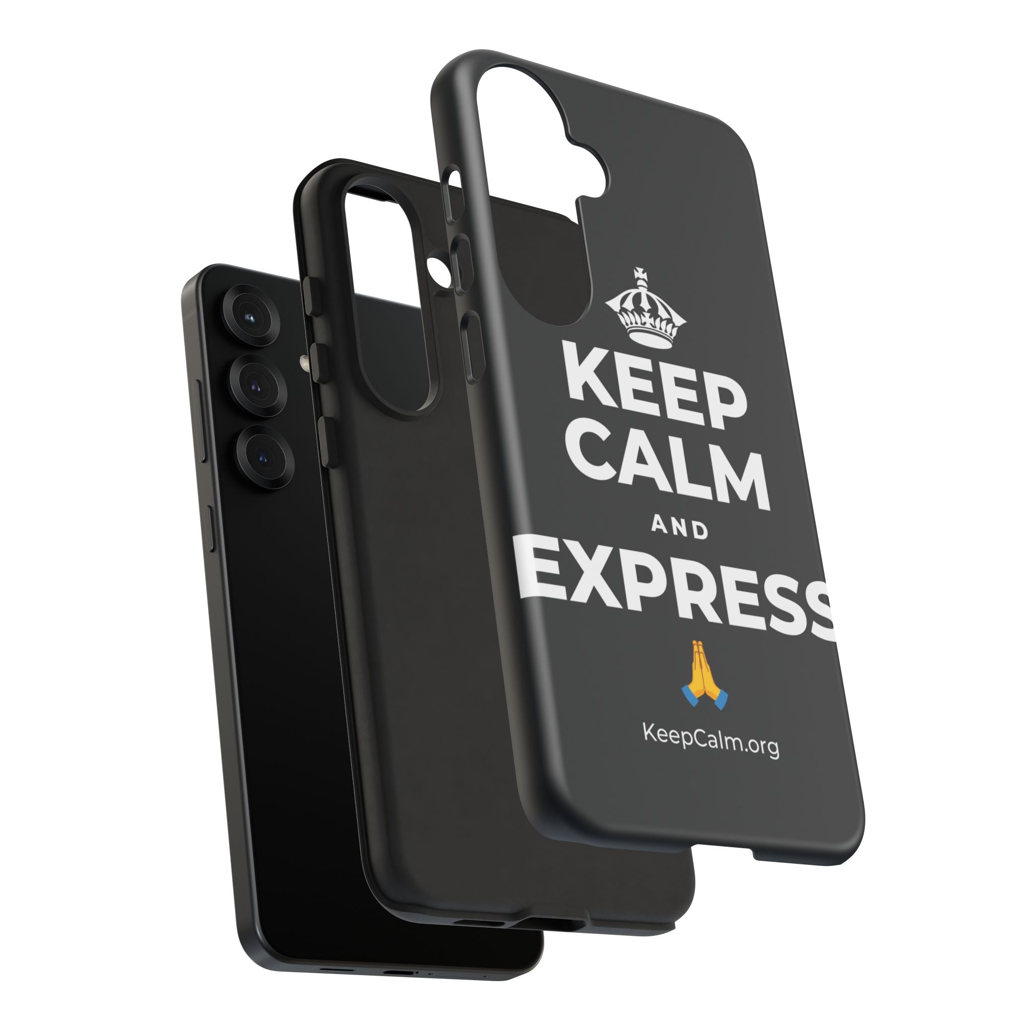 KEEP CALM AND EXPRESS 🙏 Phone Case (Dark)