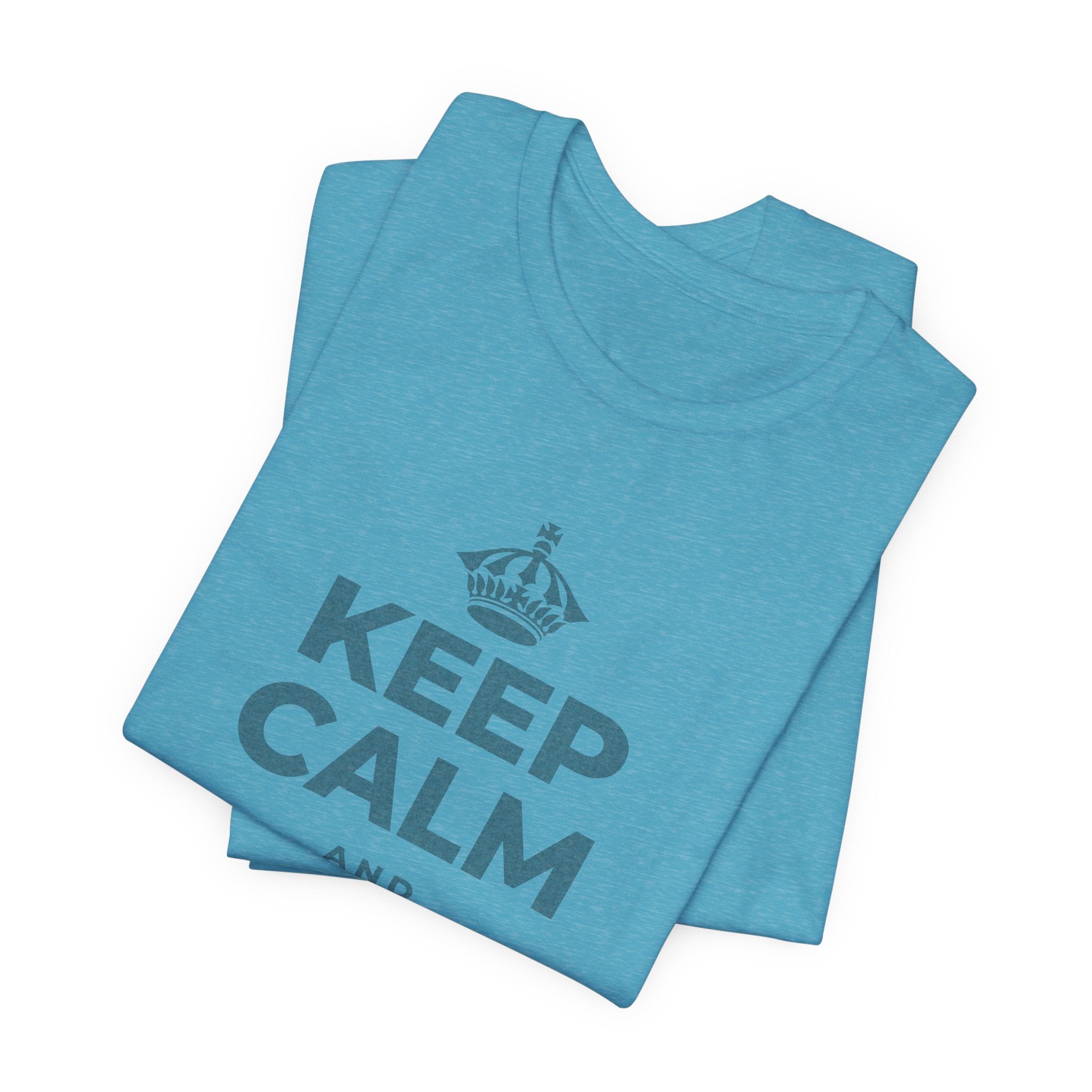 KEEP CALM AND WALK IT OFF T-Shirt (Soft Cream–Heather Mauve)