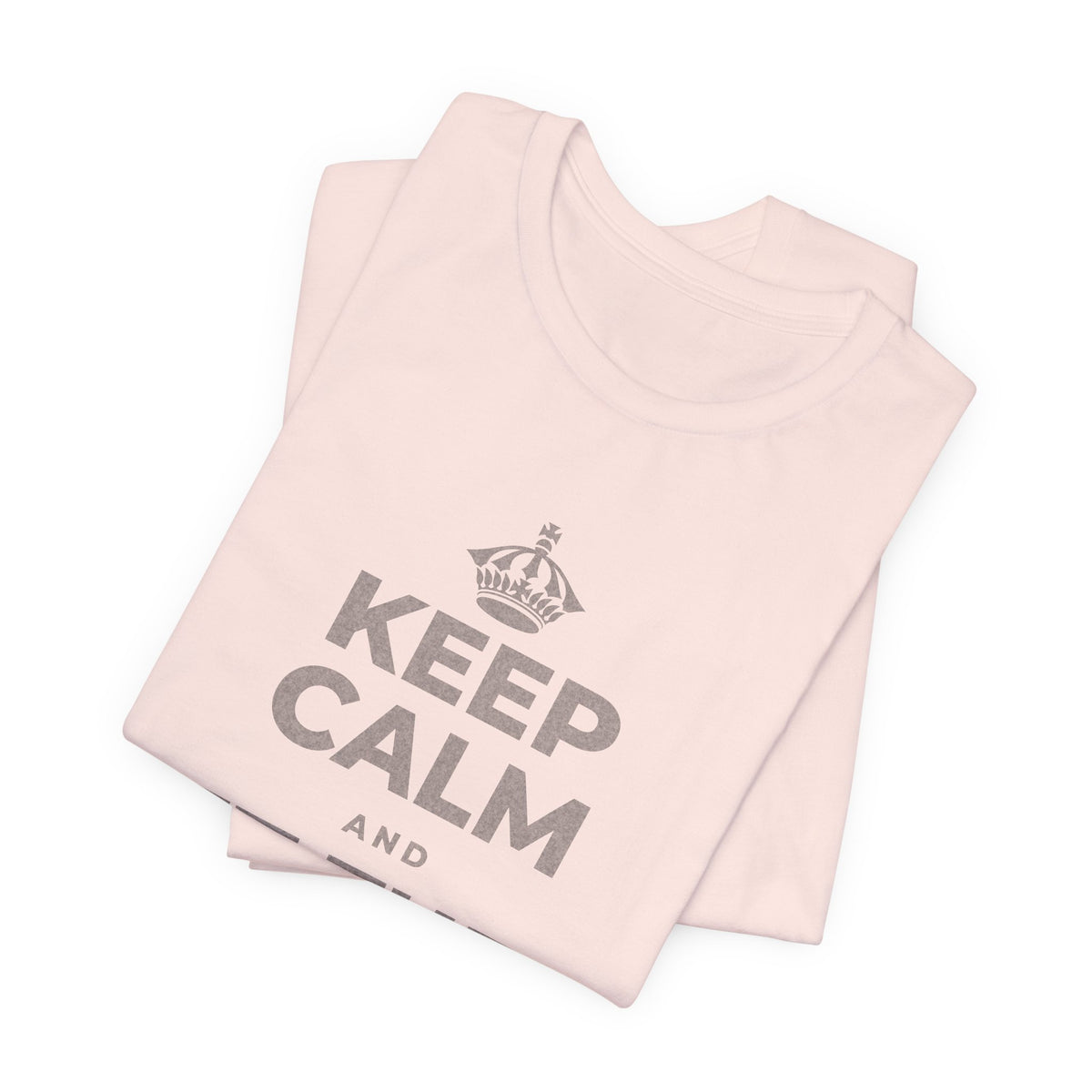 KEEP CALM AND LET THEM LOOK T-Shirt (Soft Cream–Heather Mauve)