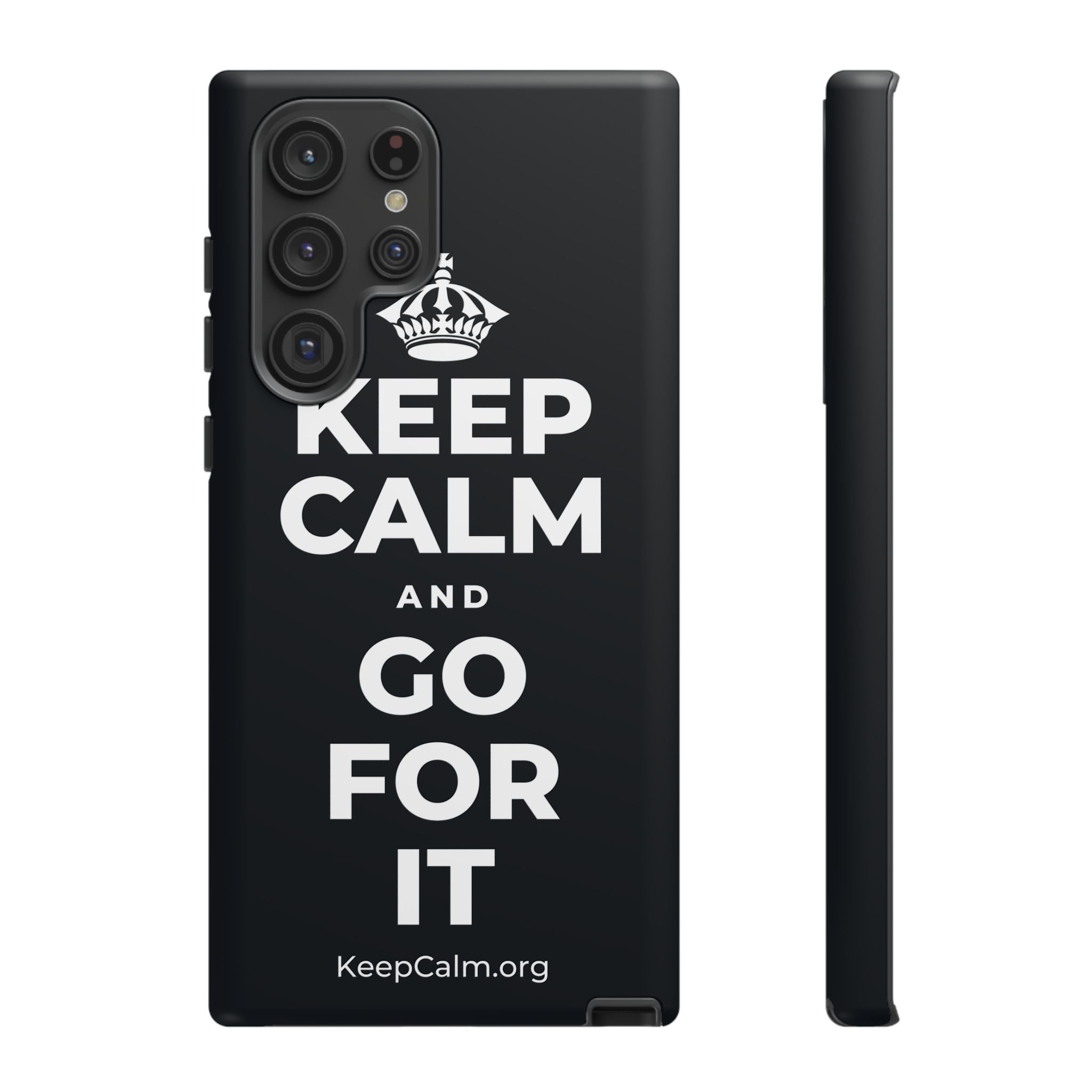 KEEP CALM AND GO FOR IT Phone Case (Dark)