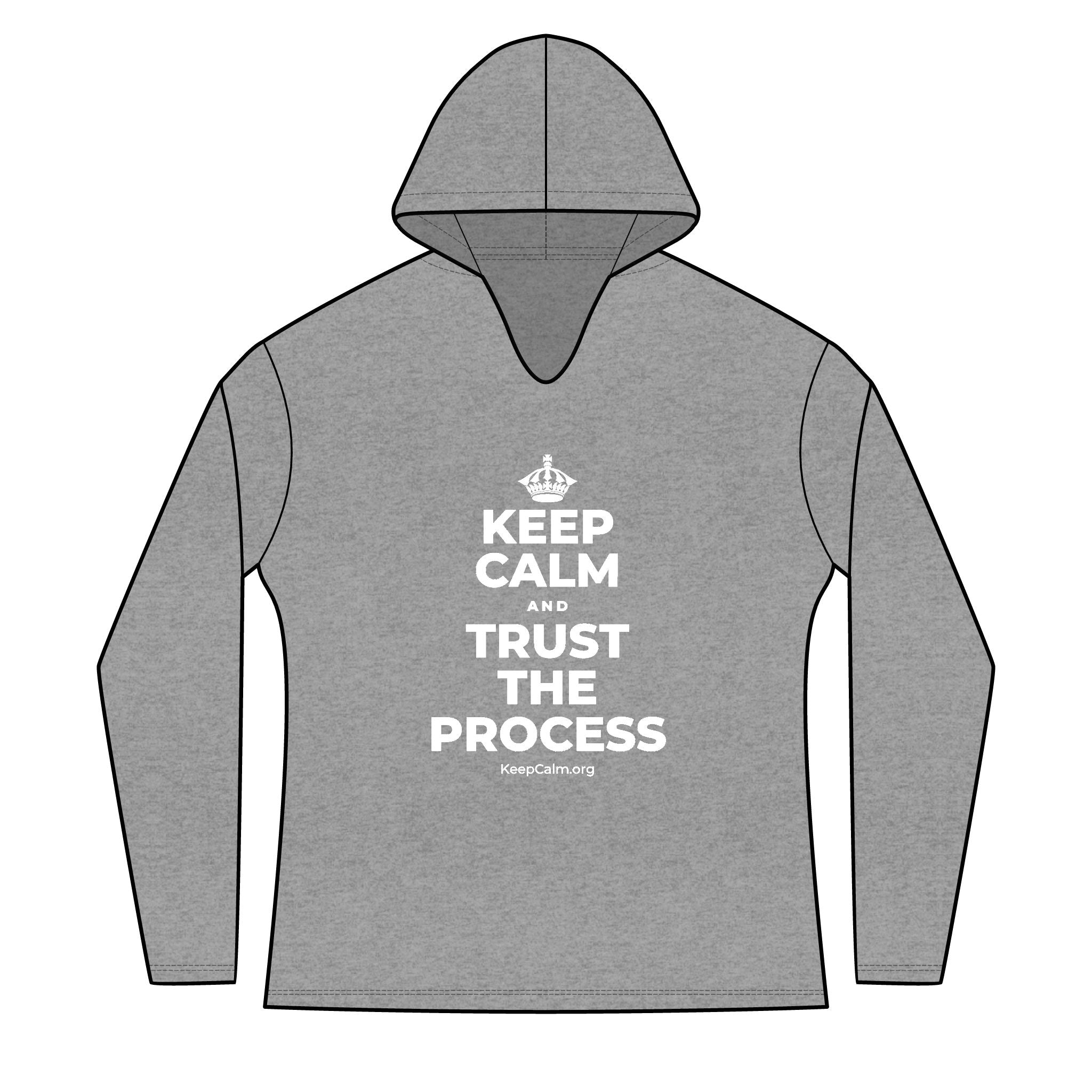 KEEP CALM AND TRUST THE PROCESS Women's Long Sleeve Hoodie