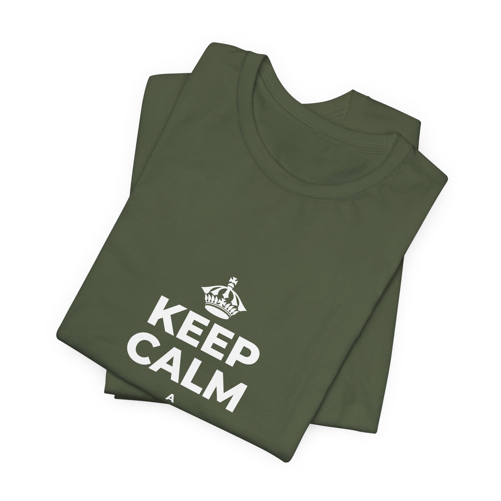 KEEP CALM A ʻŌWILI I KA PUMEHANA T-Shirt (Military Green–Autumn)