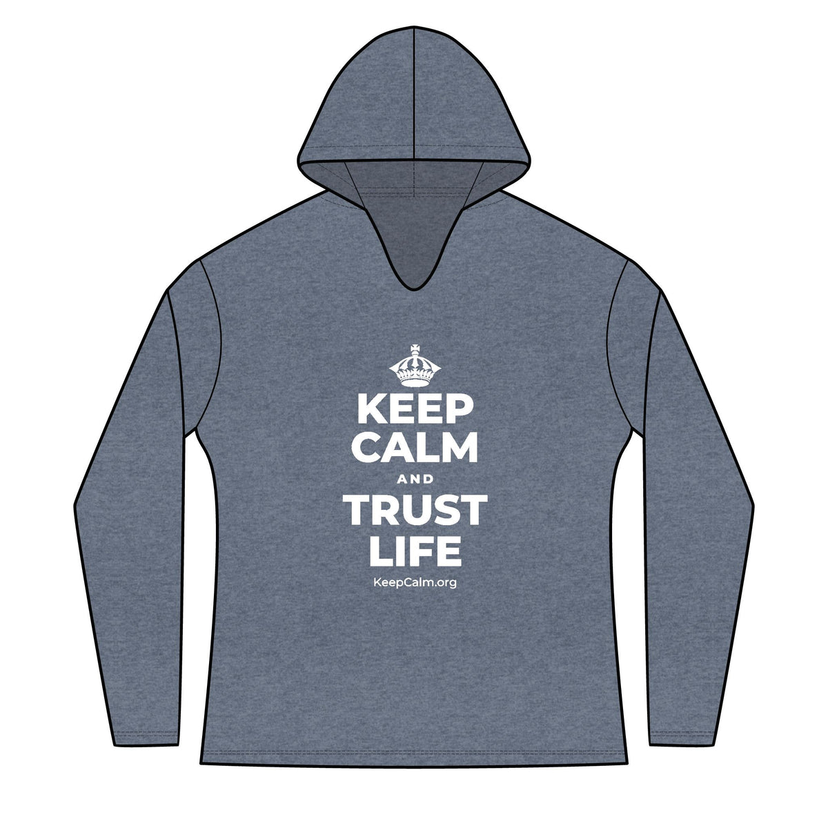 KEEP CALM AND TRUST LIFE Women's Long Sleeve Hoodie