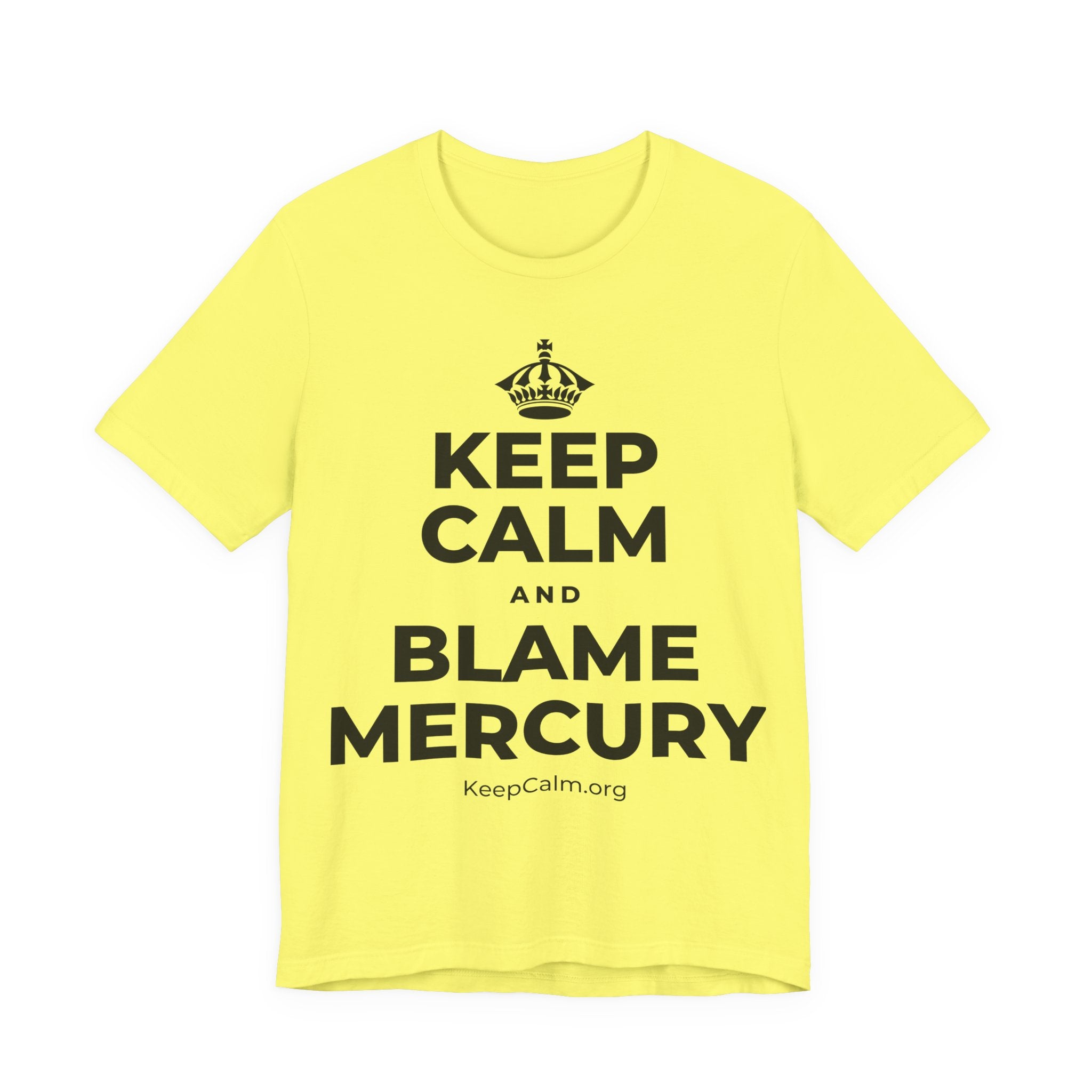 KEEP CALM AND BLAME MERCURY T-Shirt (Soft Cream–Heather Mauve)