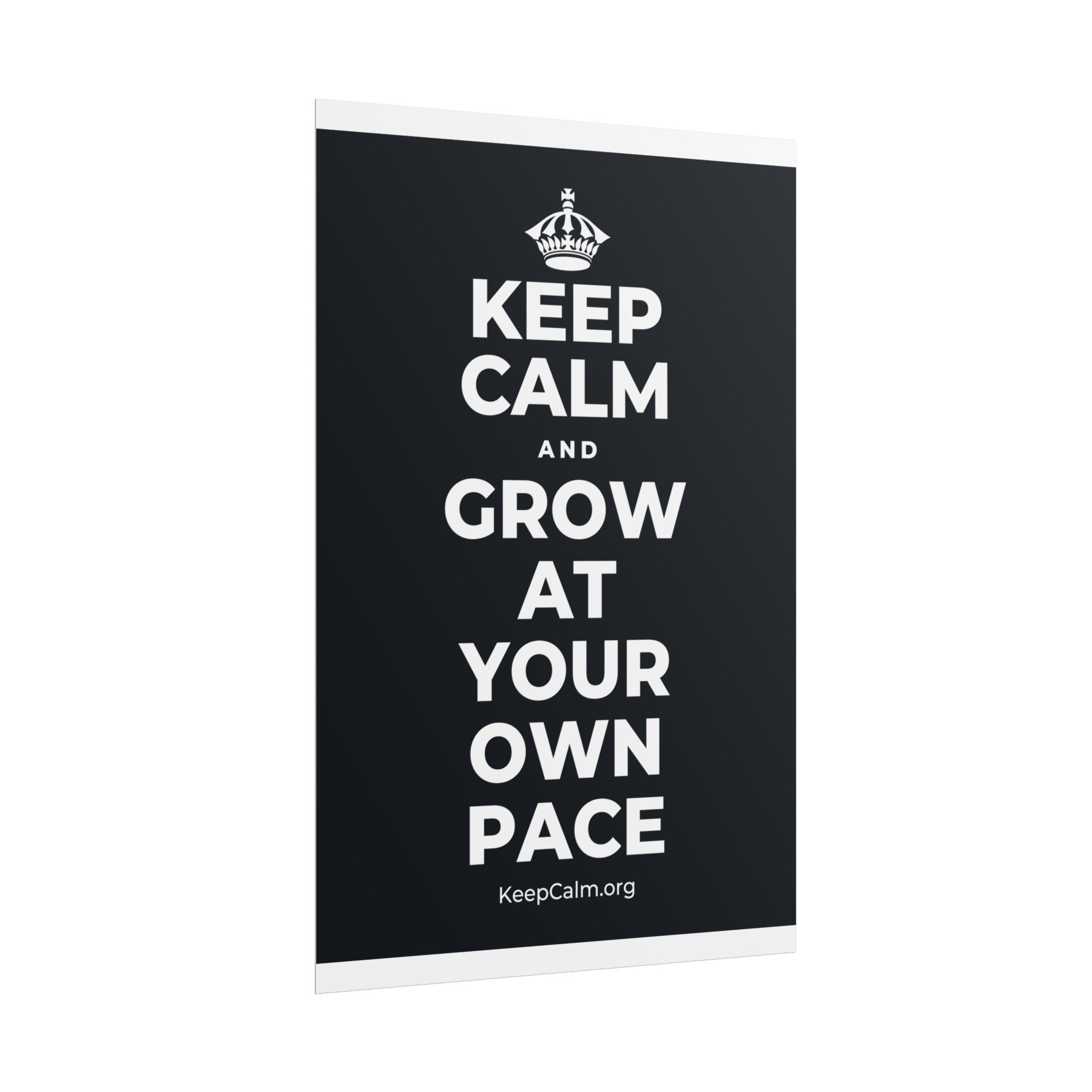 KEEP CALM AND GROW AT YOUR OWN PACE Poster (Dark)