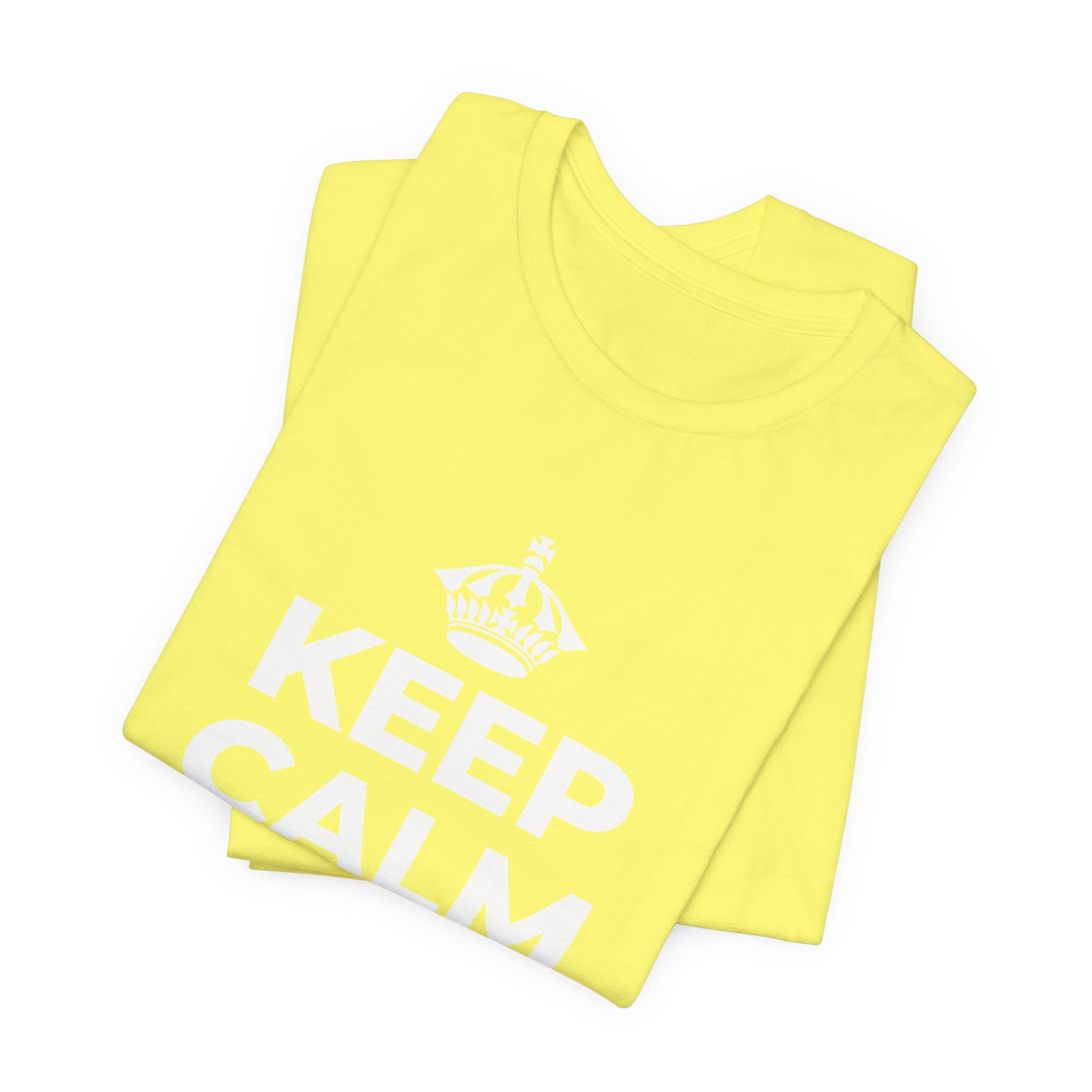 KEEP CALM AND OWN IT T-Shirt (Soft Cream–Heather Mauve)