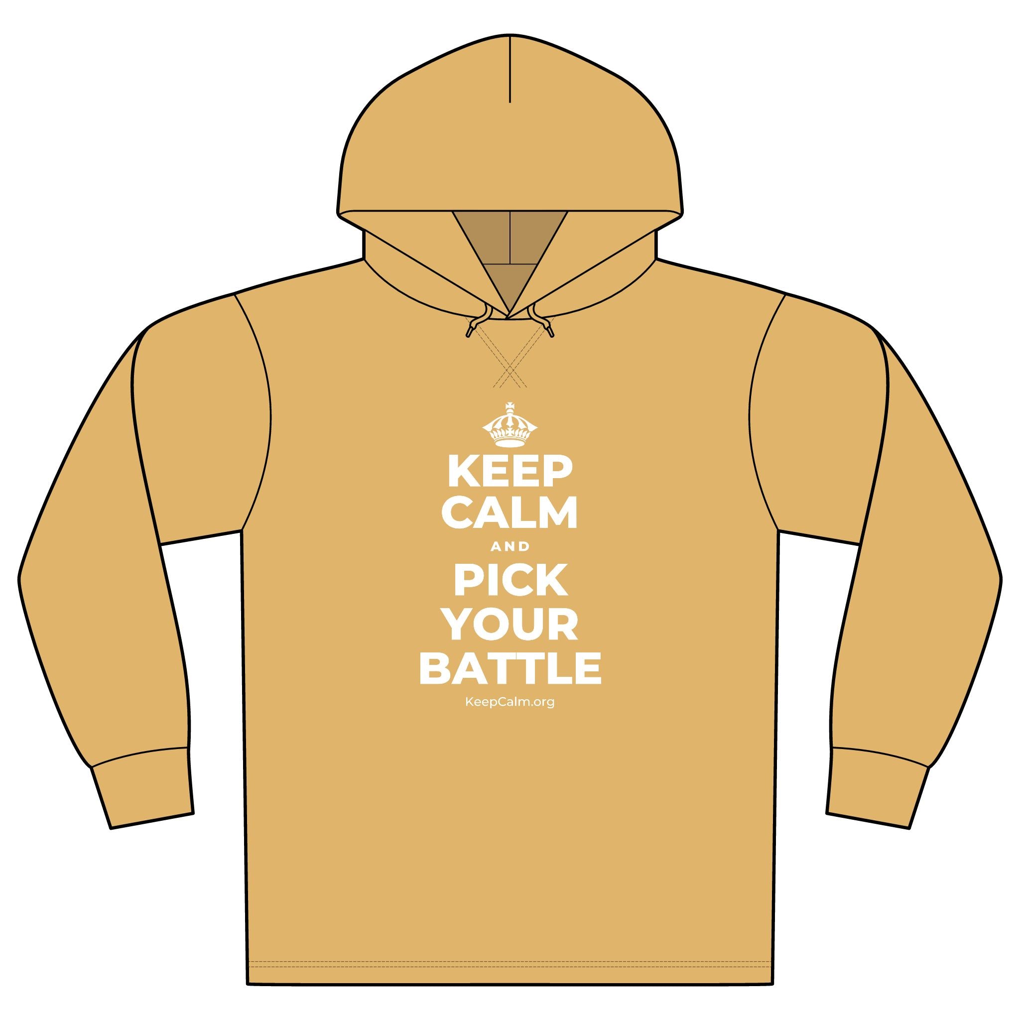 KEEP CALM AND PICK YOUR BATTLE Organic Hoodie Tee