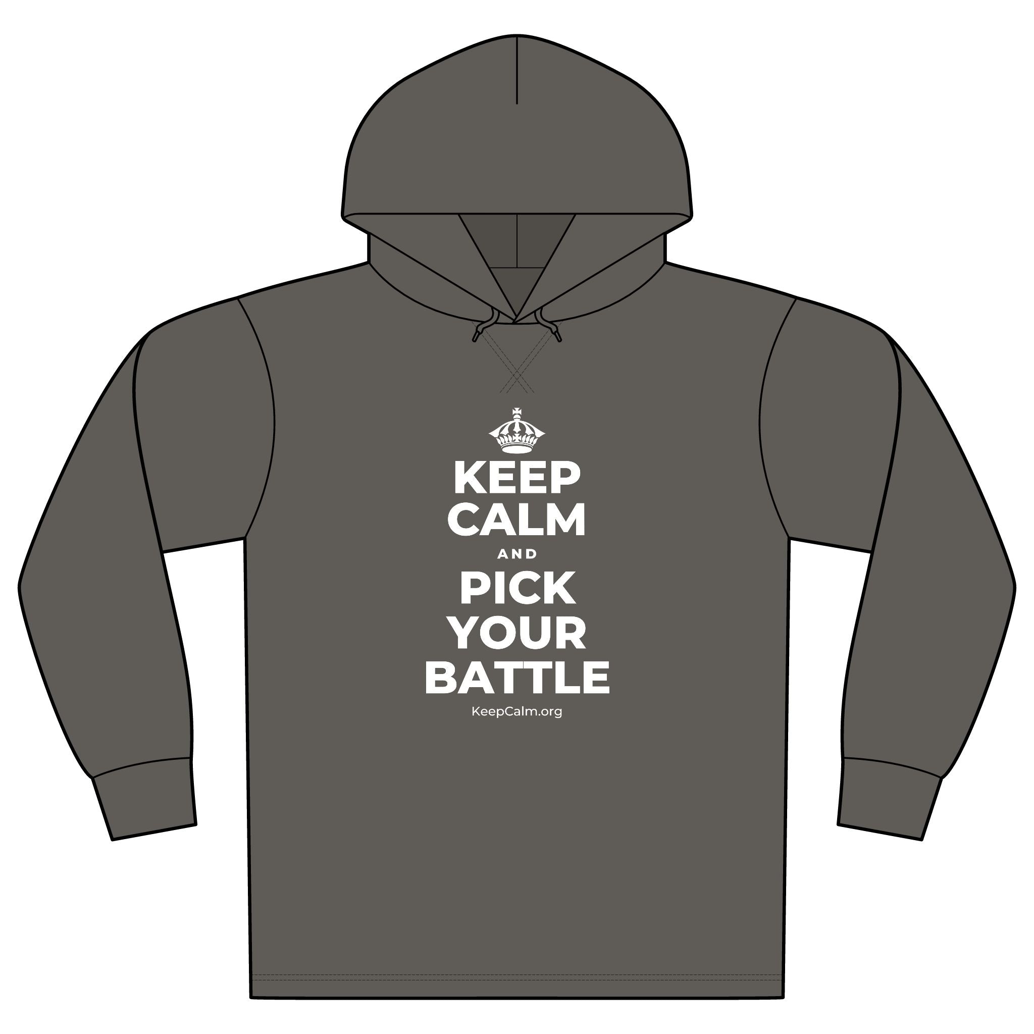 KEEP CALM AND PICK YOUR BATTLE Organic Hoodie Tee
