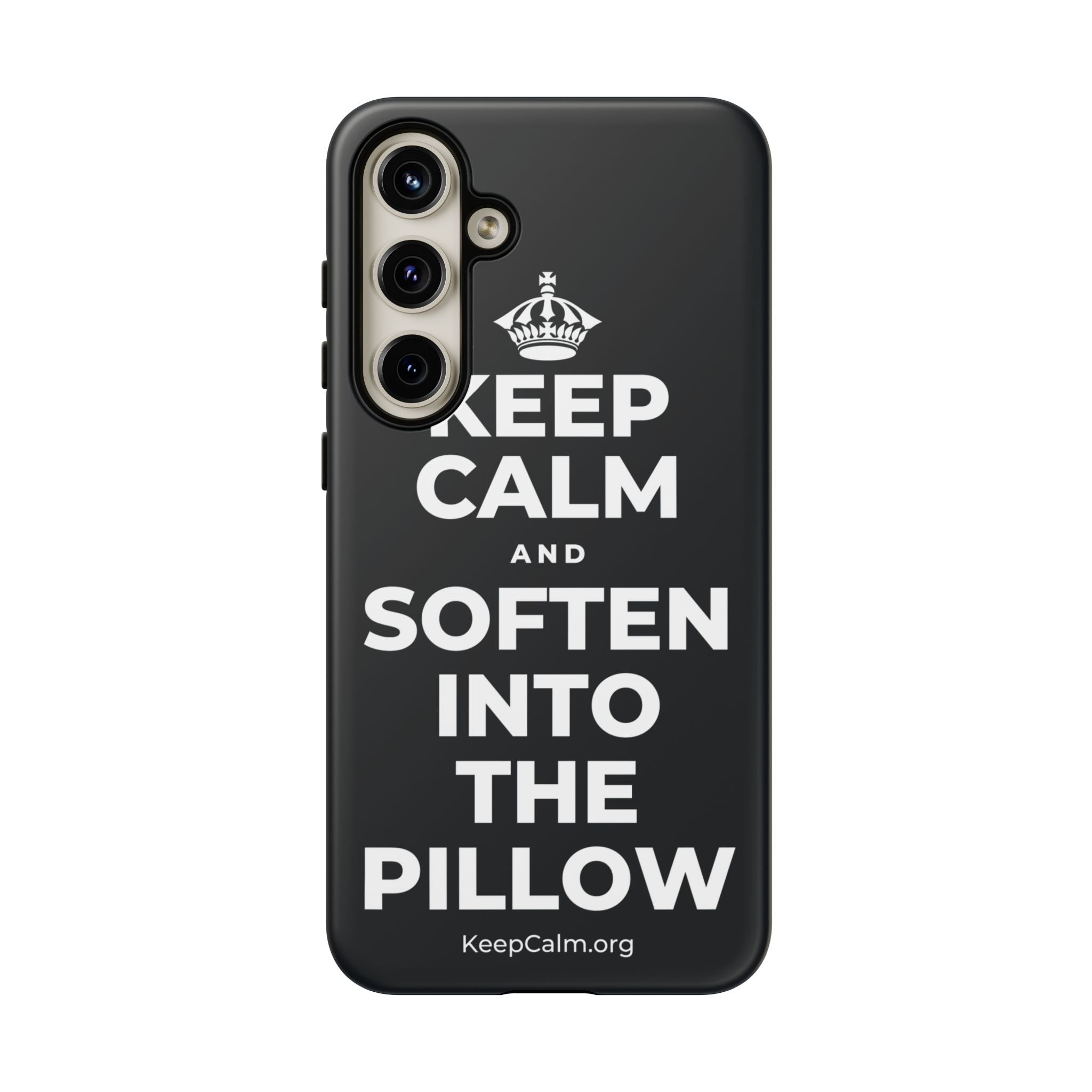 KEEP CALM AND SOFTEN INTO THE PILLOW Phone Case (Dark)