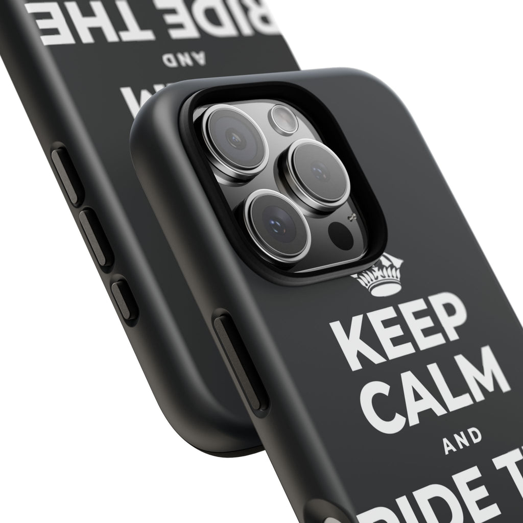 KEEP CALM AND RIDE THE GOOD WAVE Phone Case (Dark)