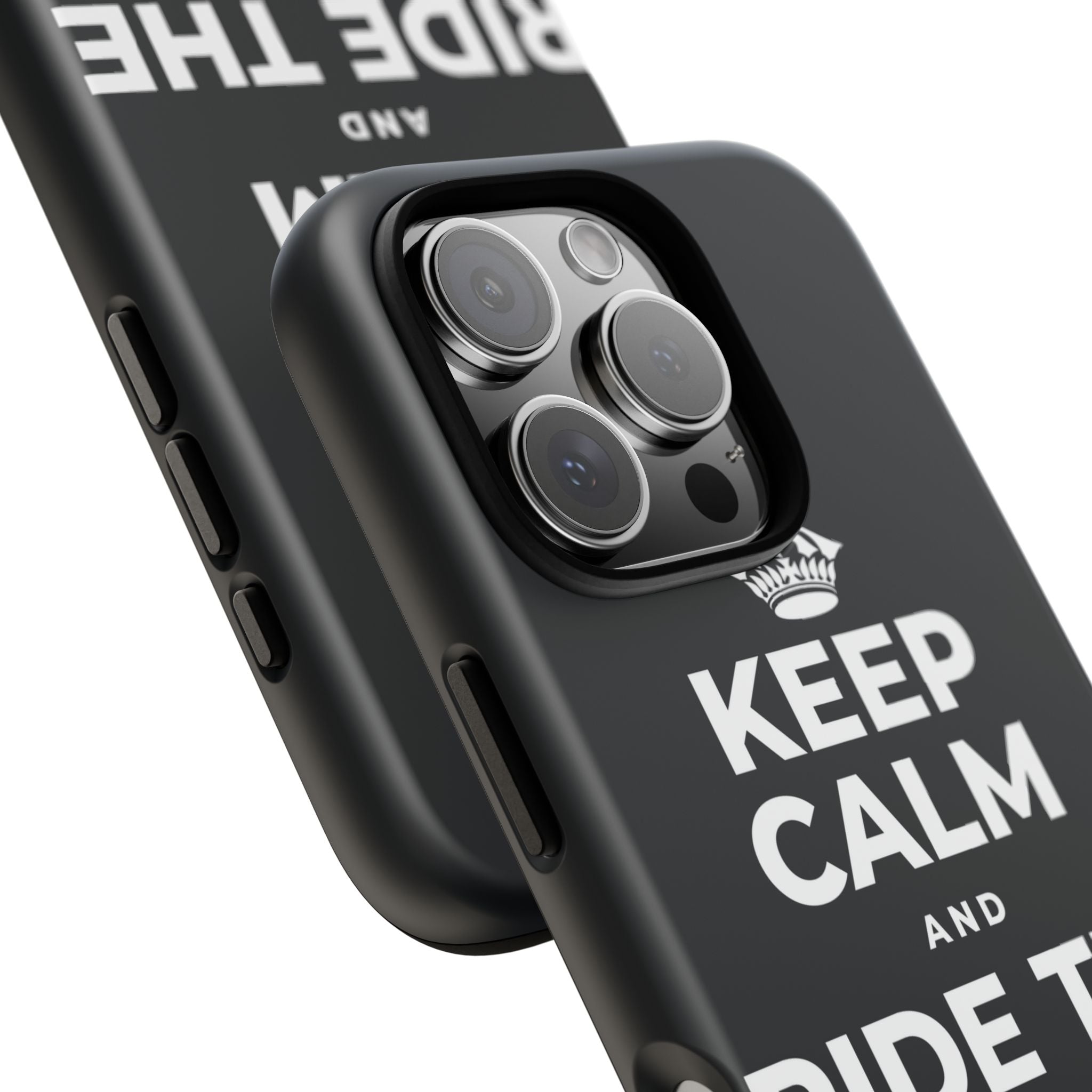 KEEP CALM AND RIDE THE GOOD WAVE Phone Case (Dark)
