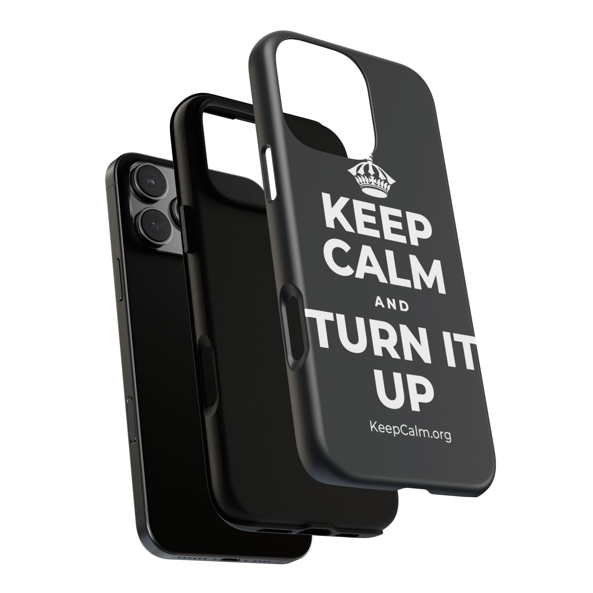 KEEP CALM AND TURN IT UP Phone Case (Dark)