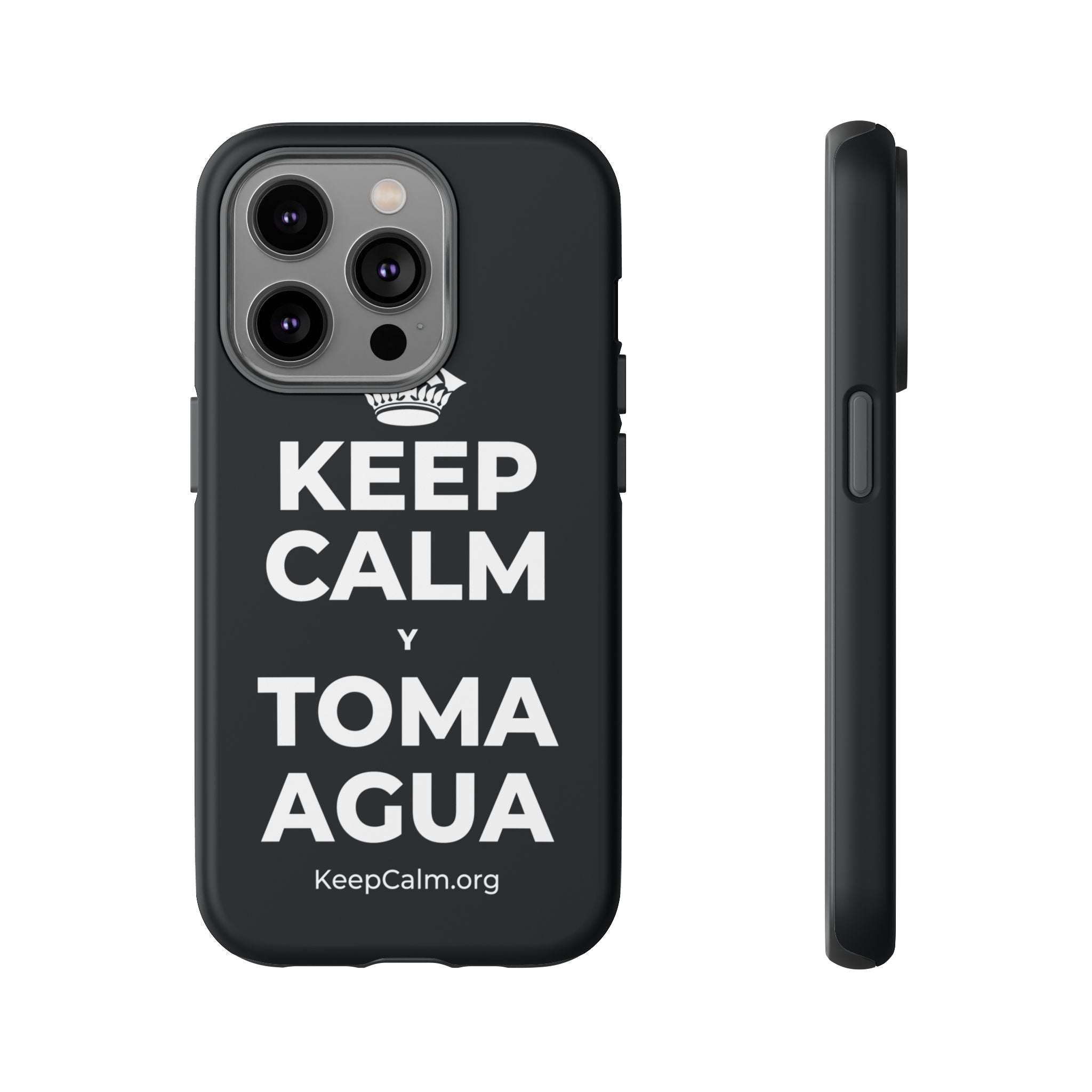 KEEP CALM Y TOMA AGUA Phone Case (Dark)