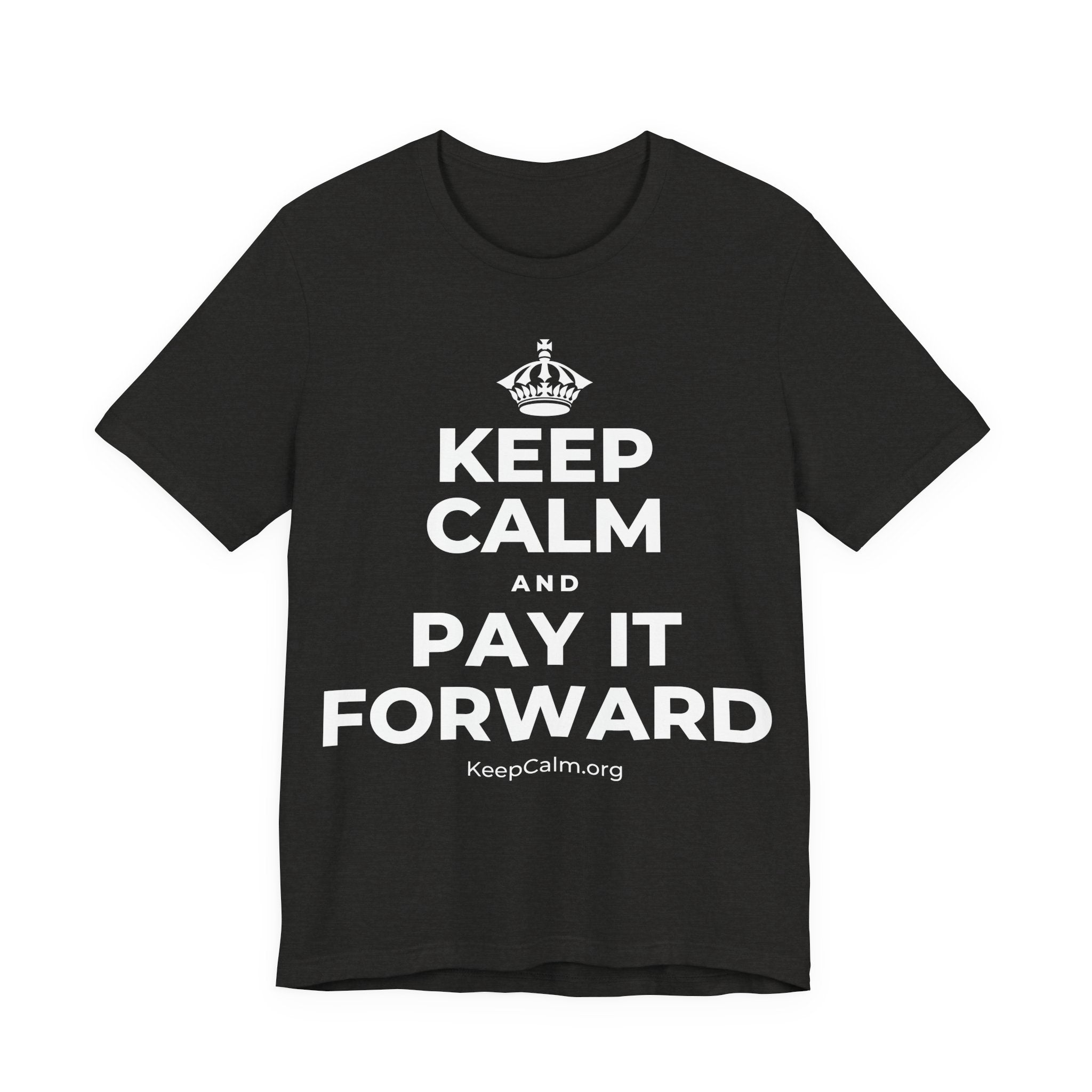 KEEP CALM AND PAY IT FORWARD T-Shirt (Soft Cream–Heather Mauve)