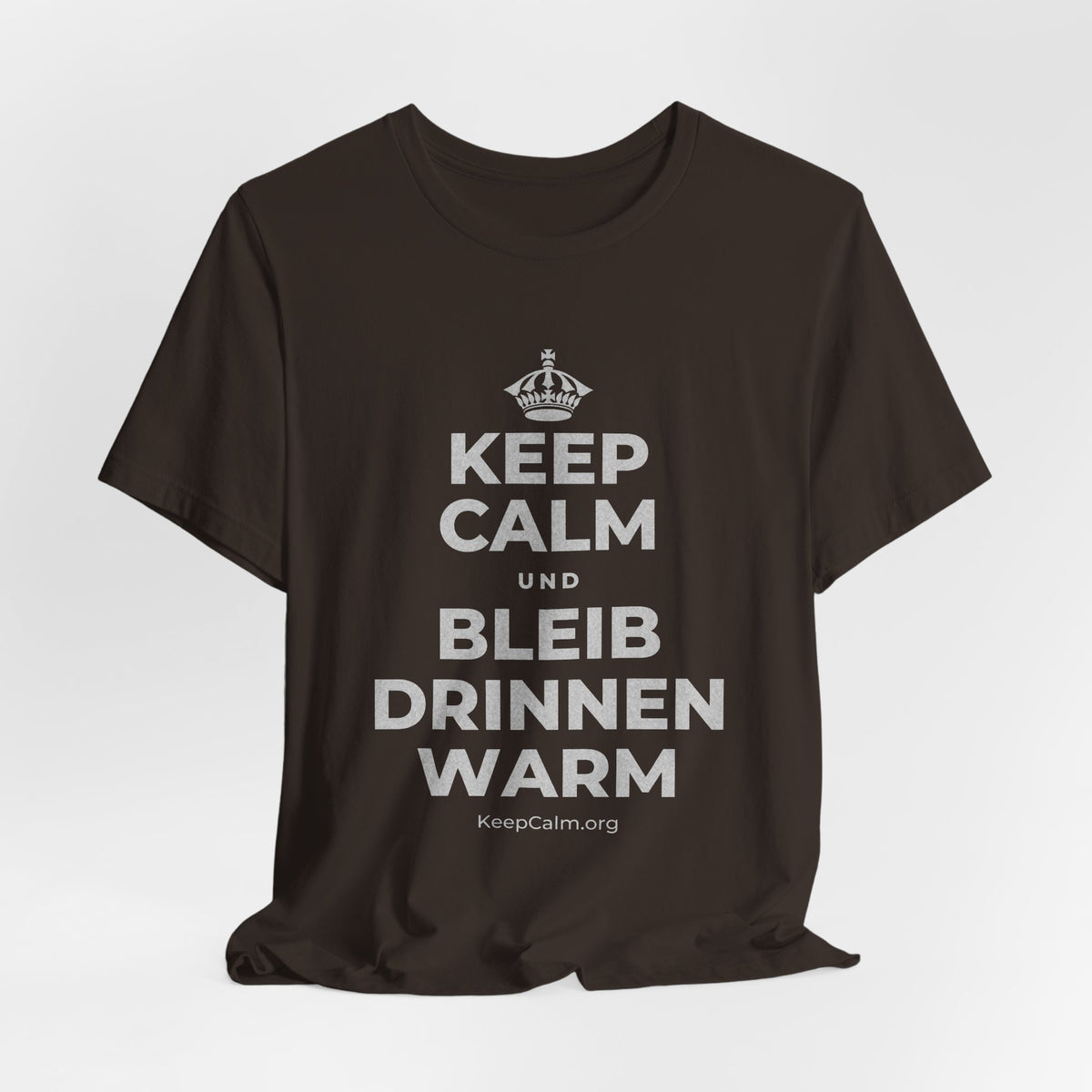KEEP CALM UND BLEIB DRINNEN WARM T-Shirt (Soft Cream–Heather Mauve)