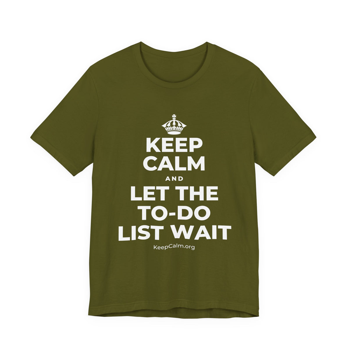 KEEP CALM AND LET THE TO-DO LIST WAIT T-Shirt (Baby Blue–Silver)