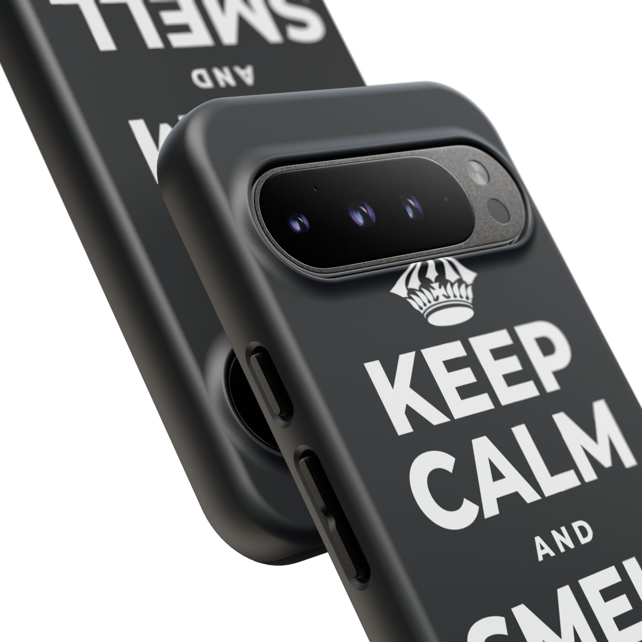 KEEP CALM AND SMELL THE ROSES Phone Case (Dark)