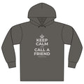 KEEP CALM AND CALL A FRIEND Organic Hoodie Tee