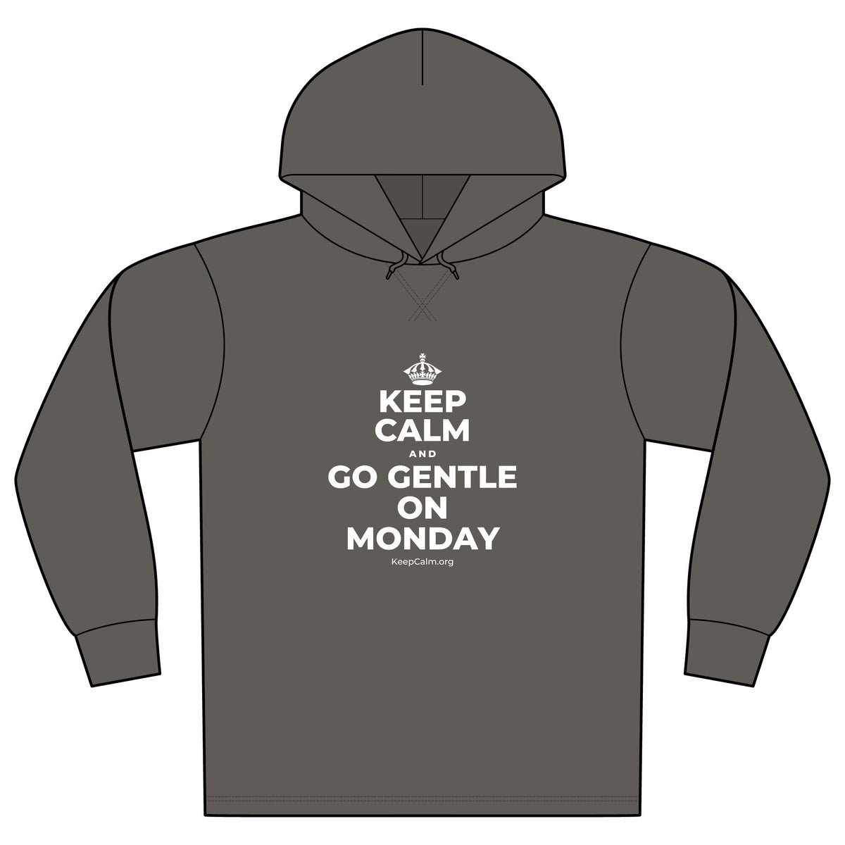 KEEP CALM AND GO GENTLE ON MONDAY Organic Hoodie Tee