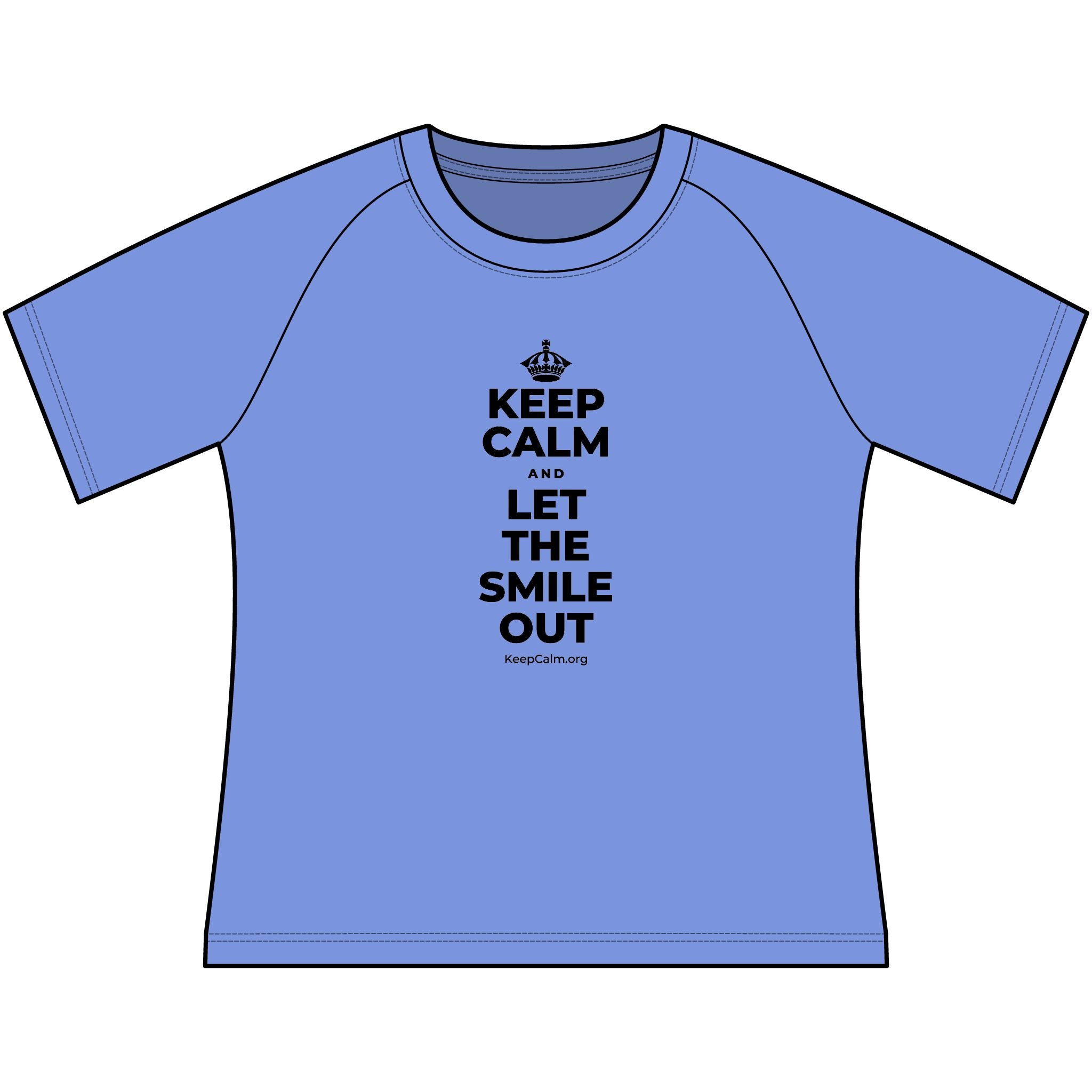 KEEP CALM AND LET THE SMILE OUT Women's Raglan Tee