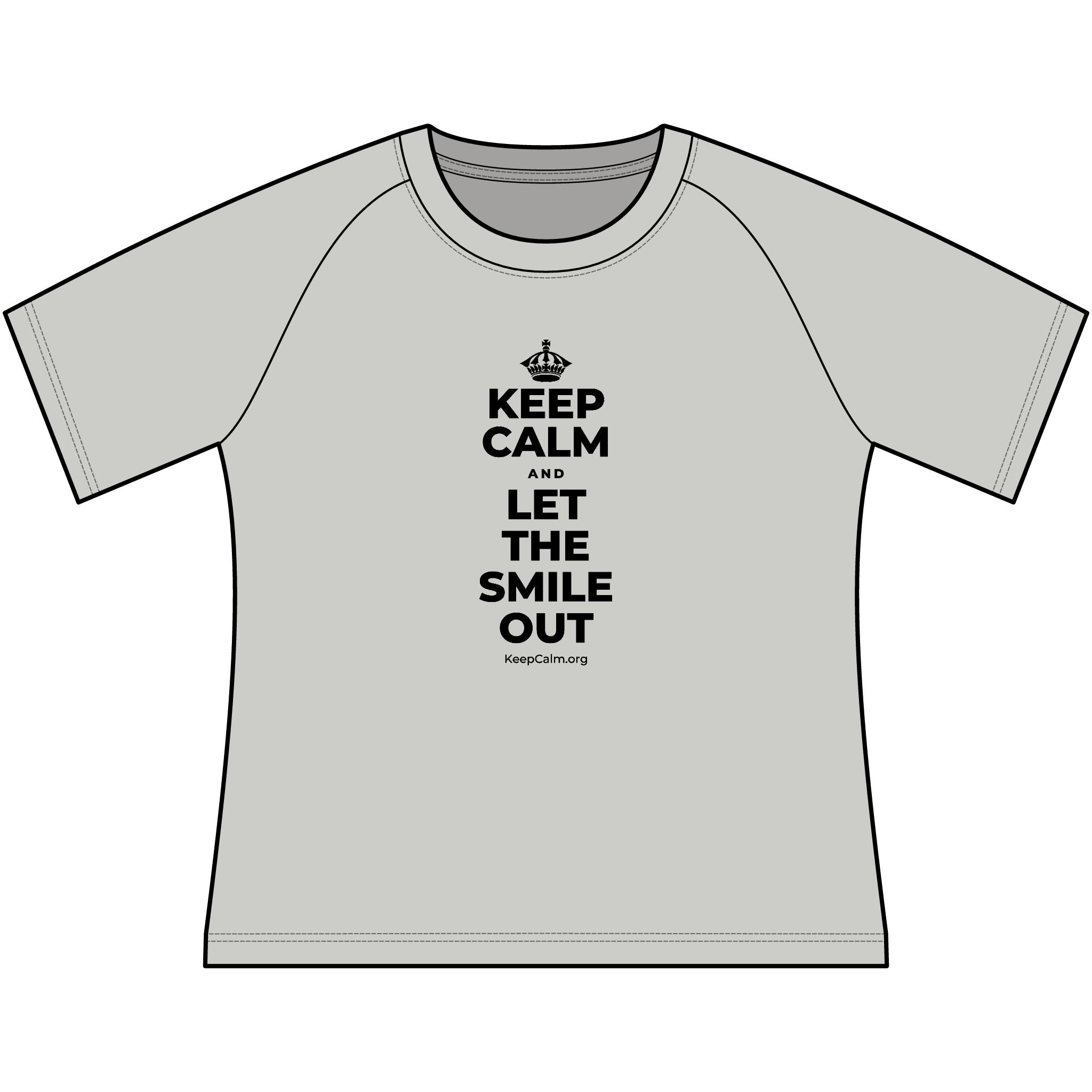 KEEP CALM AND LET THE SMILE OUT Women's Raglan Tee