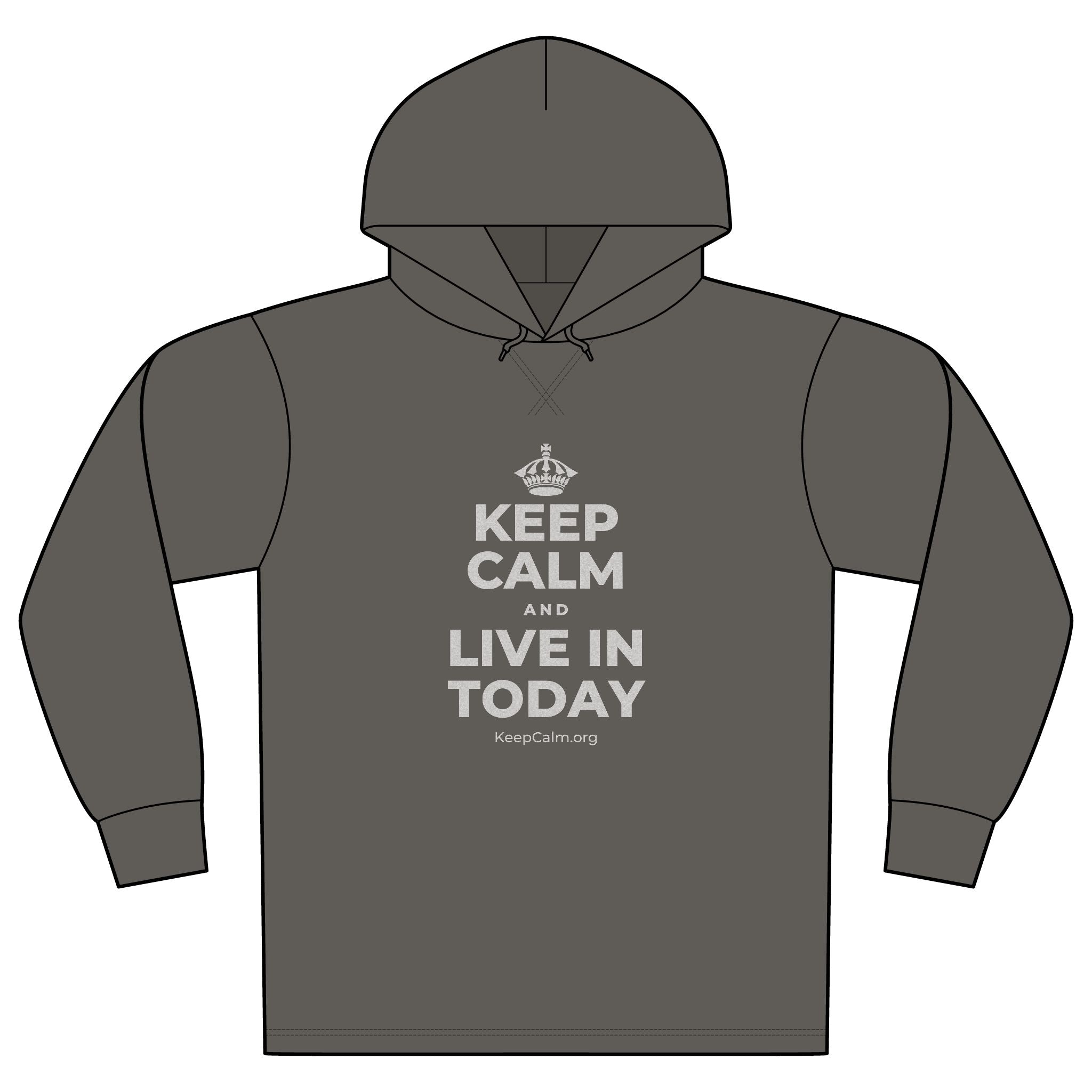 KEEP CALM AND LIVE IN TODAY Organic Hoodie Tee