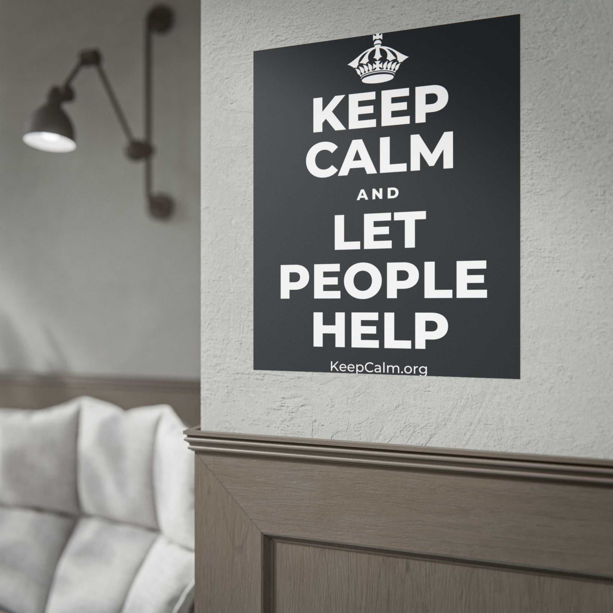 KEEP CALM AND LET PEOPLE HELP Poster (Dark)