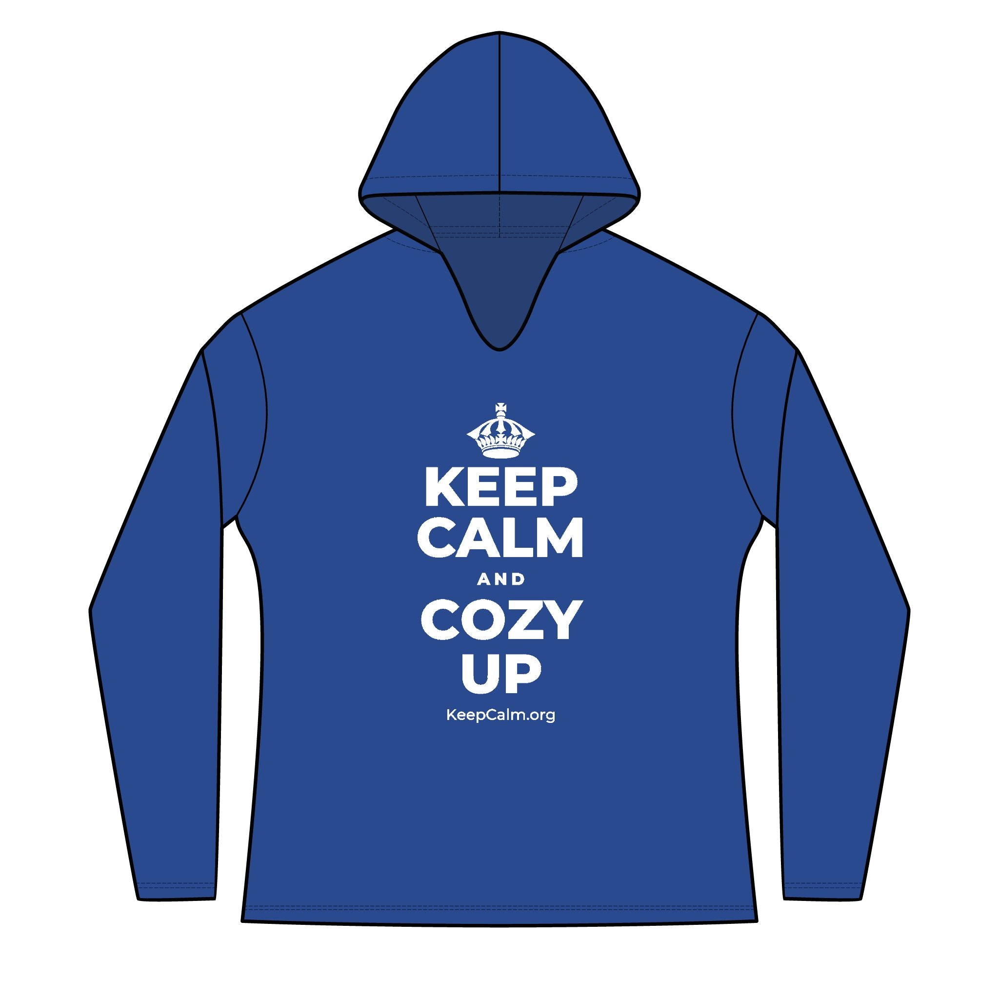 KEEP CALM AND COZY UP Women's Long Sleeve Hoodie