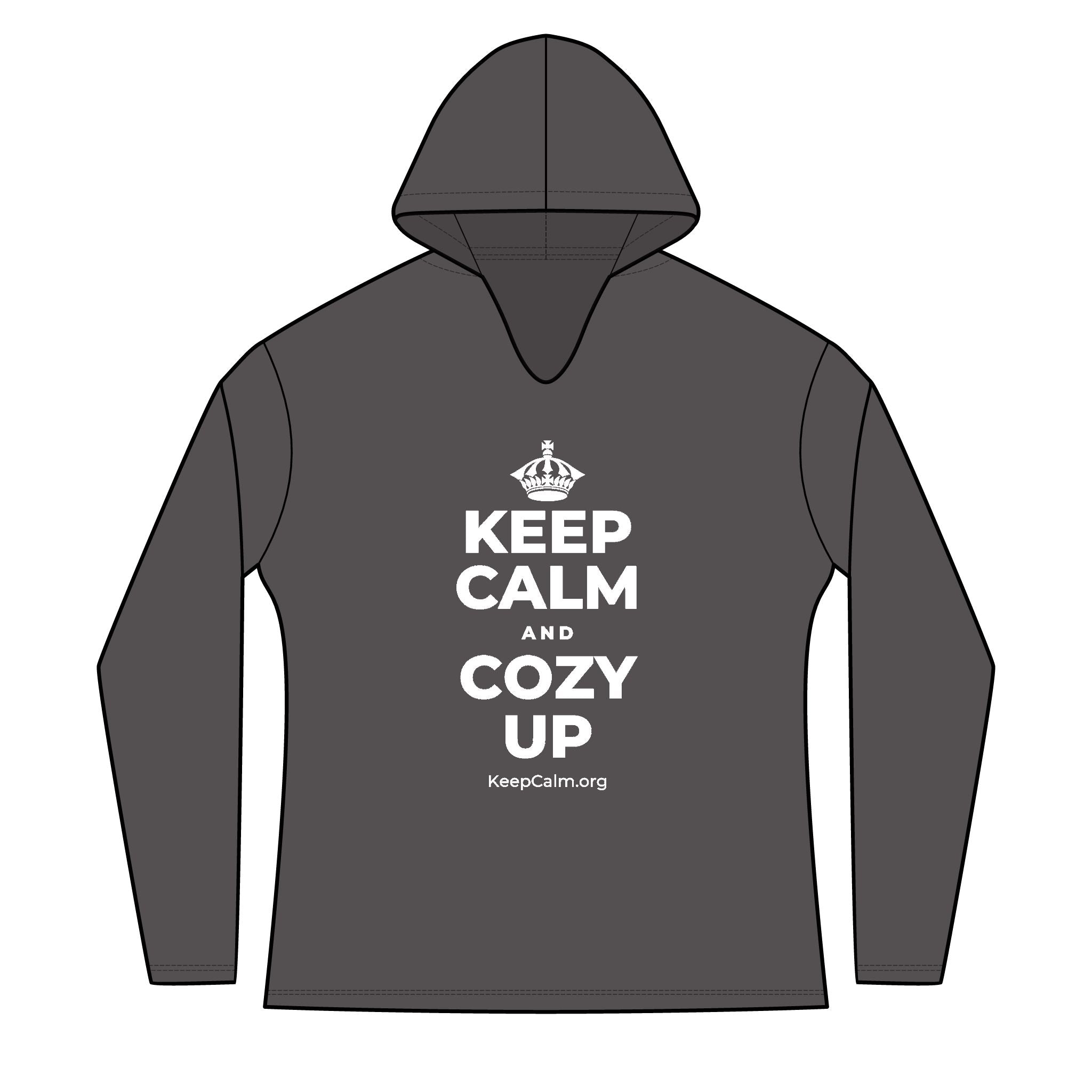 KEEP CALM AND COZY UP Women's Long Sleeve Hoodie