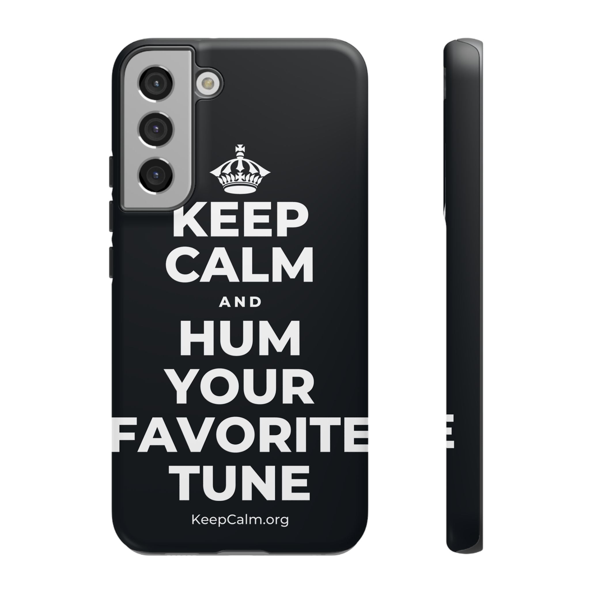 KEEP CALM AND HUM YOUR FAVORITE TUNE Phone Case (Dark)