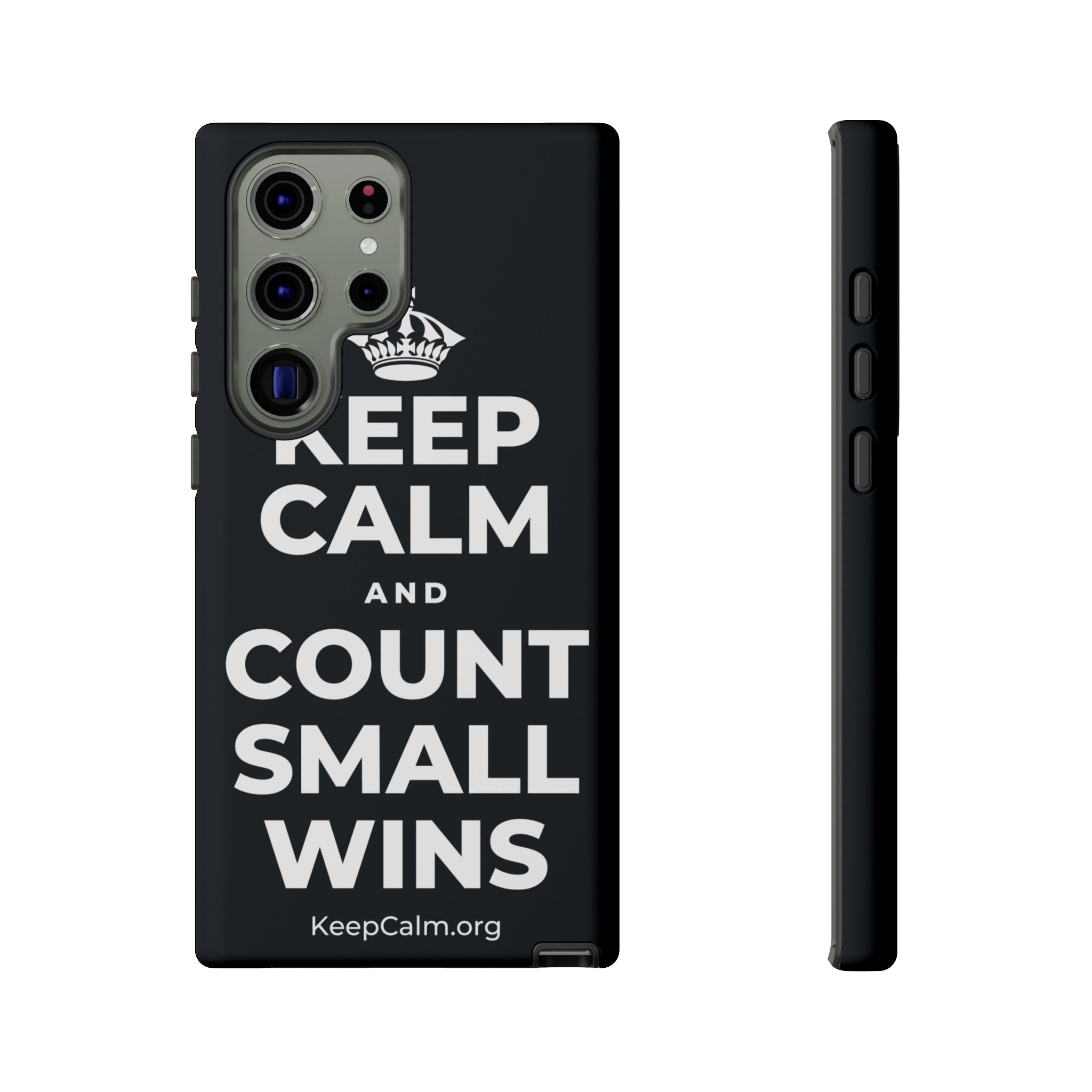 KEEP CALM AND COUNT SMALL WINS Phone Case (Dark)