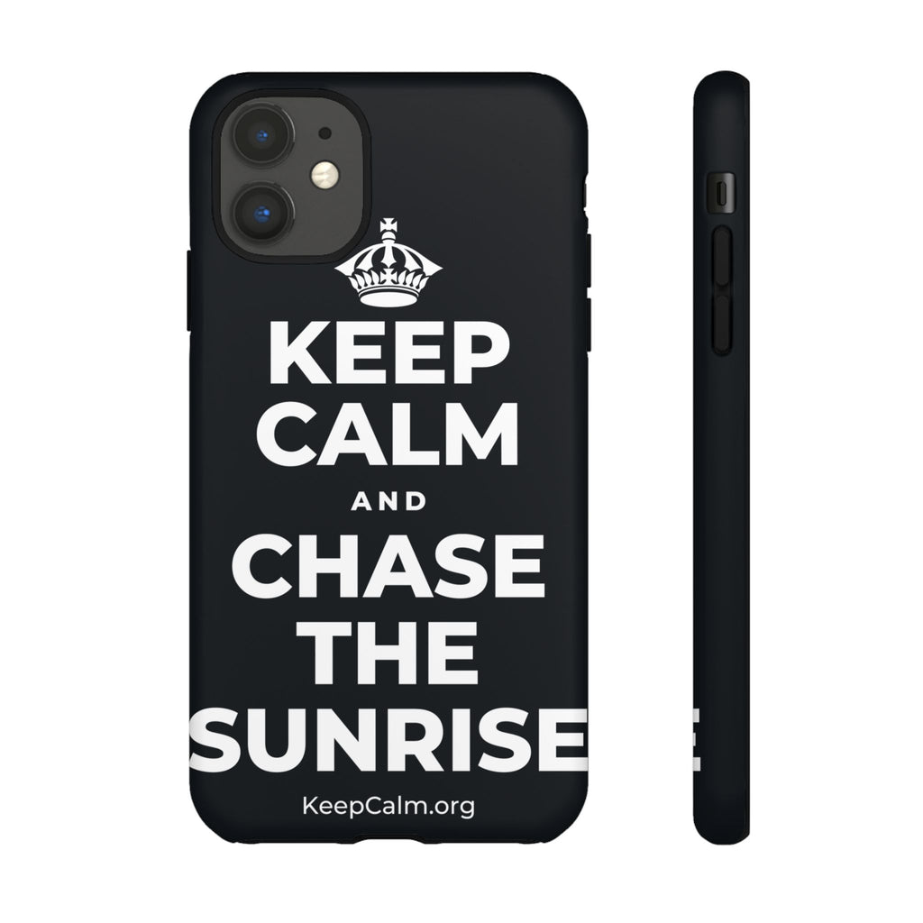 KEEP CALM AND CHASE THE SUNRISE Phone Case (Dark)
