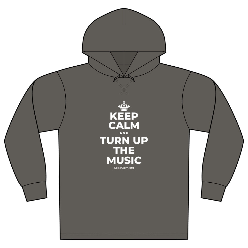 KEEP CALM AND TURN UP THE MUSIC Organic Hoodie Tee