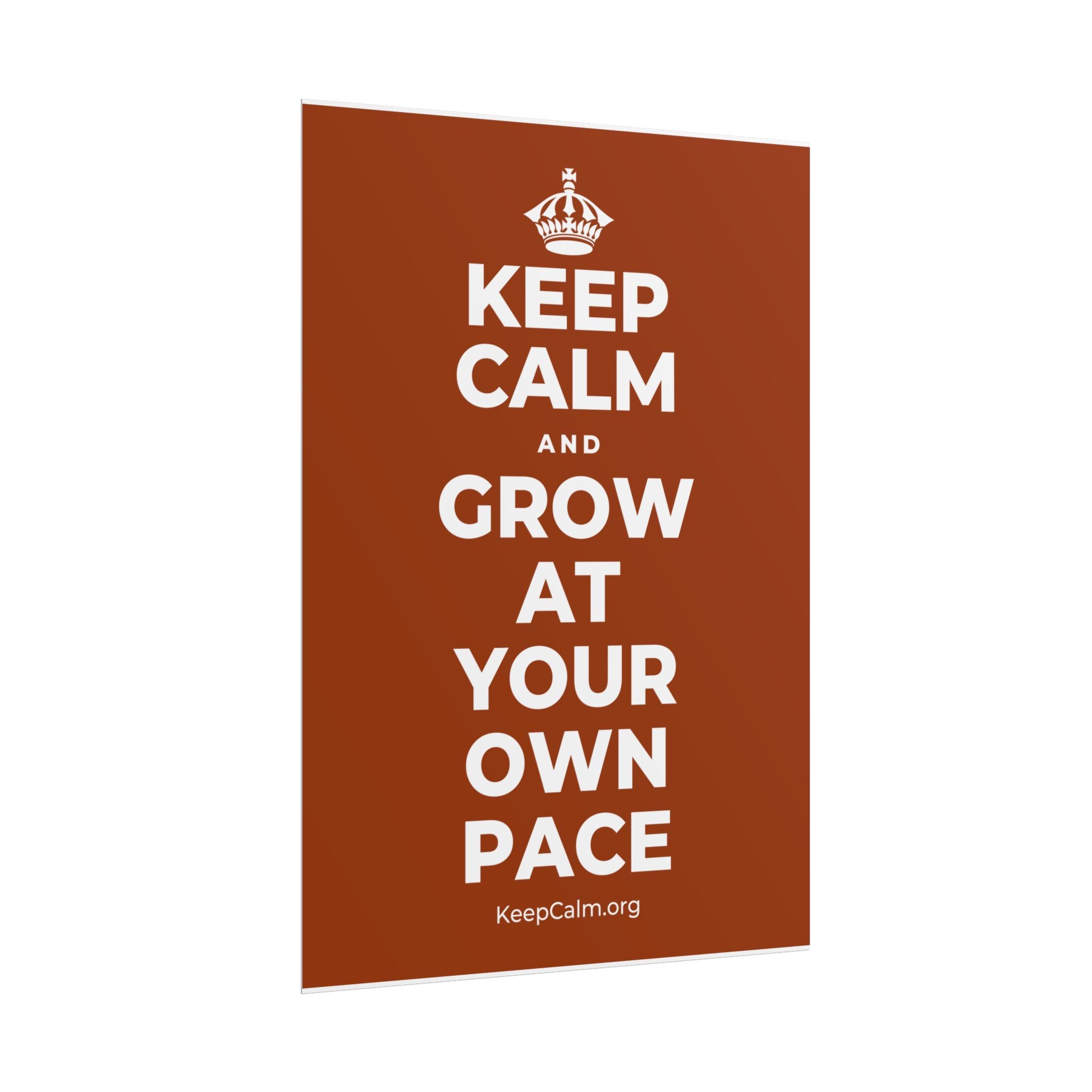 KEEP CALM AND GROW AT YOUR OWN PACE Poster