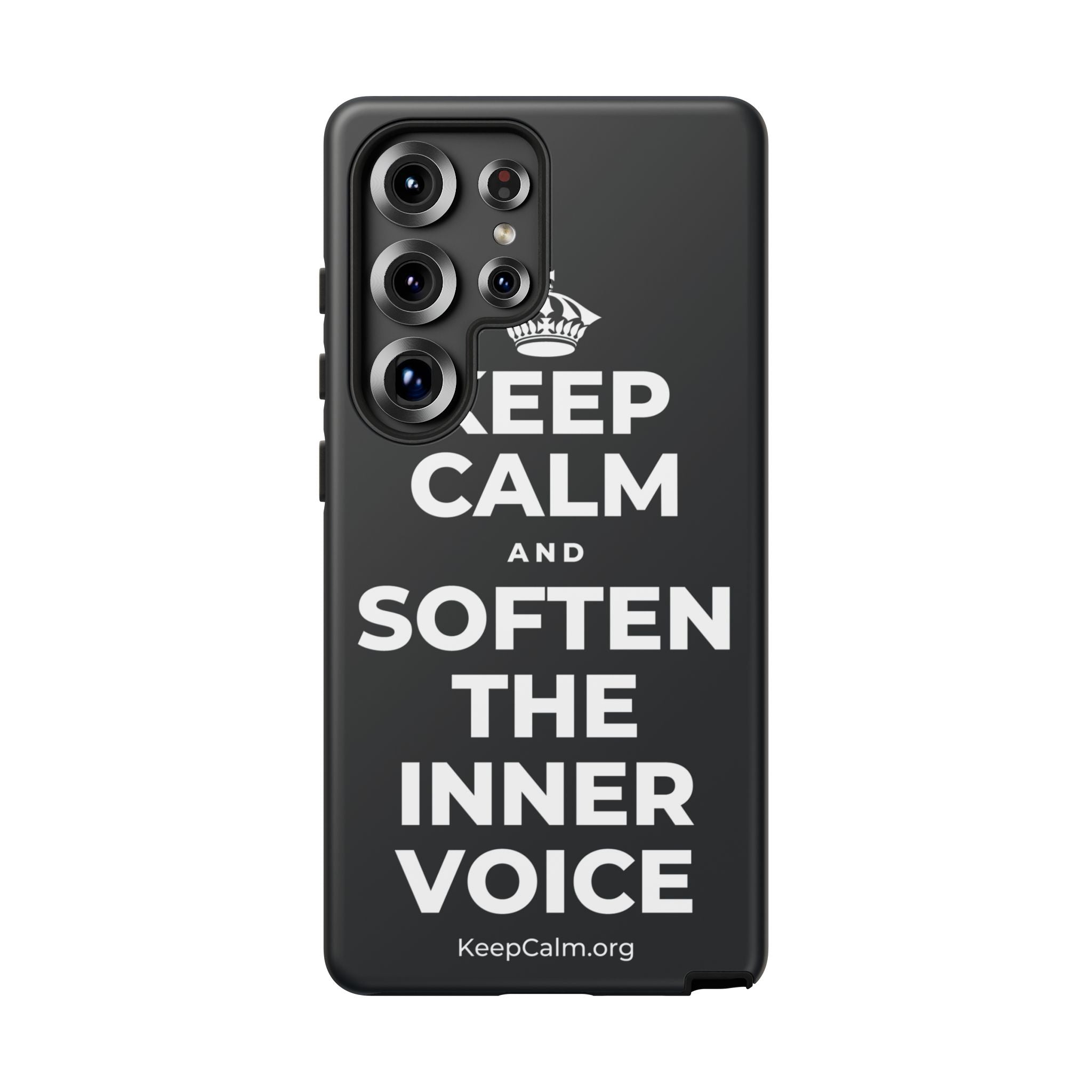 KEEP CALM AND SOFTEN THE INNER VOICE Phone Case (Dark)