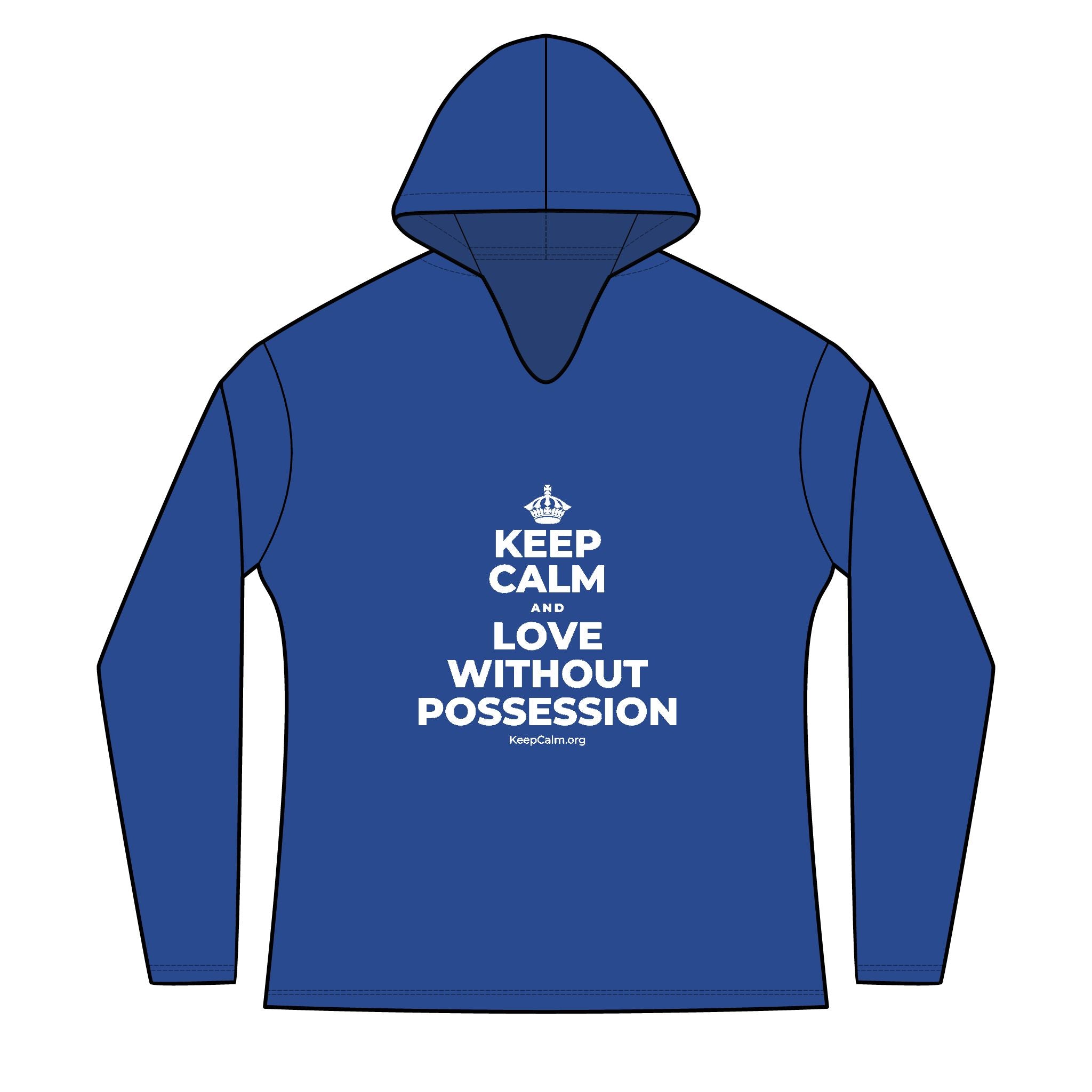 KEEP CALM AND LOVE WITHOUT POSSESSION Women's Long Sleeve Hoodie