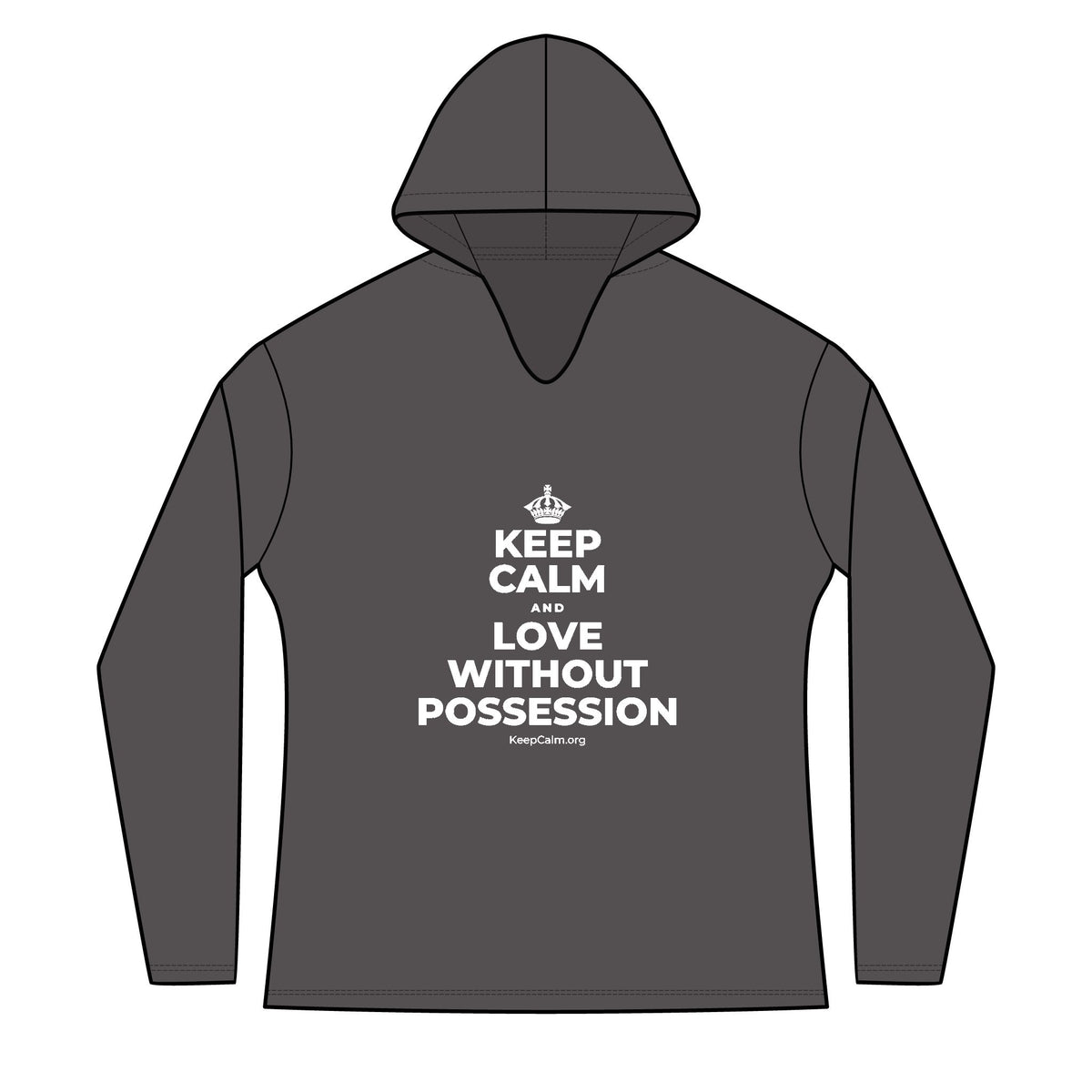 KEEP CALM AND LOVE WITHOUT POSSESSION Women's Long Sleeve Hoodie
