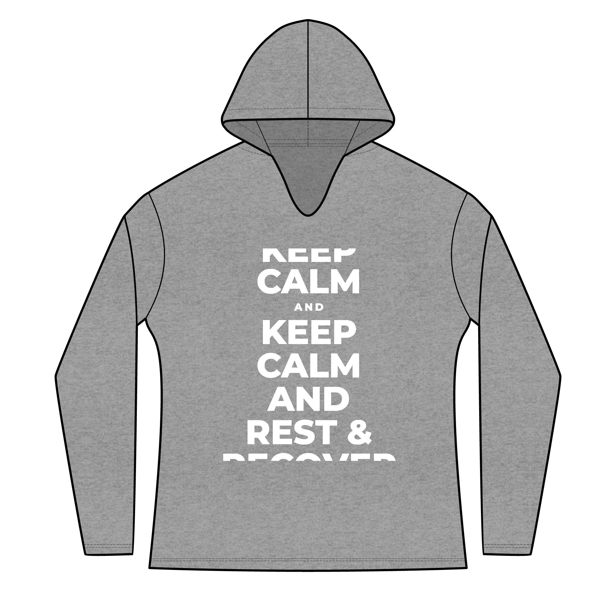 KEEP CALM AND REST & RECOVER Women's Long Sleeve Hoodie