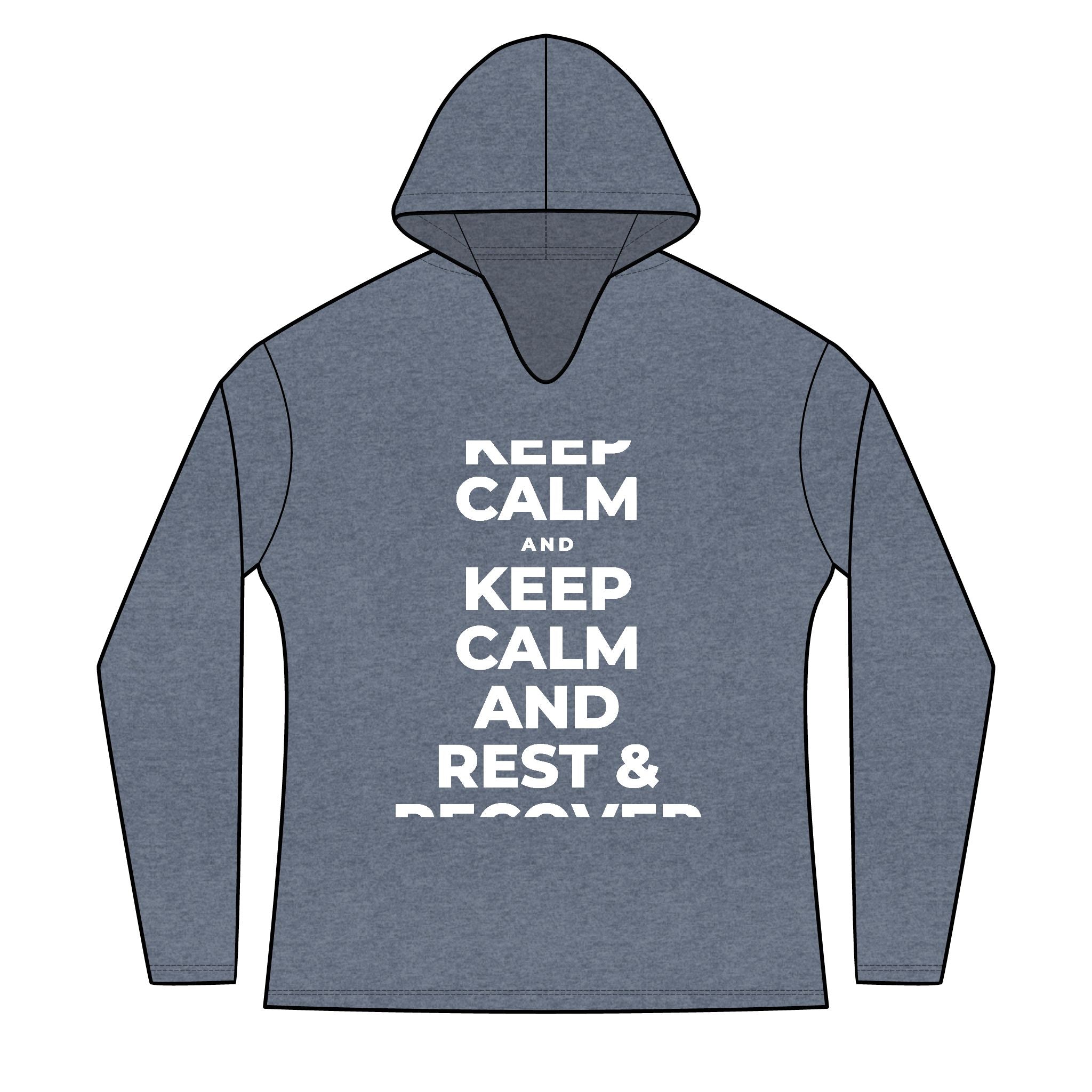 KEEP CALM AND REST & RECOVER Women's Long Sleeve Hoodie