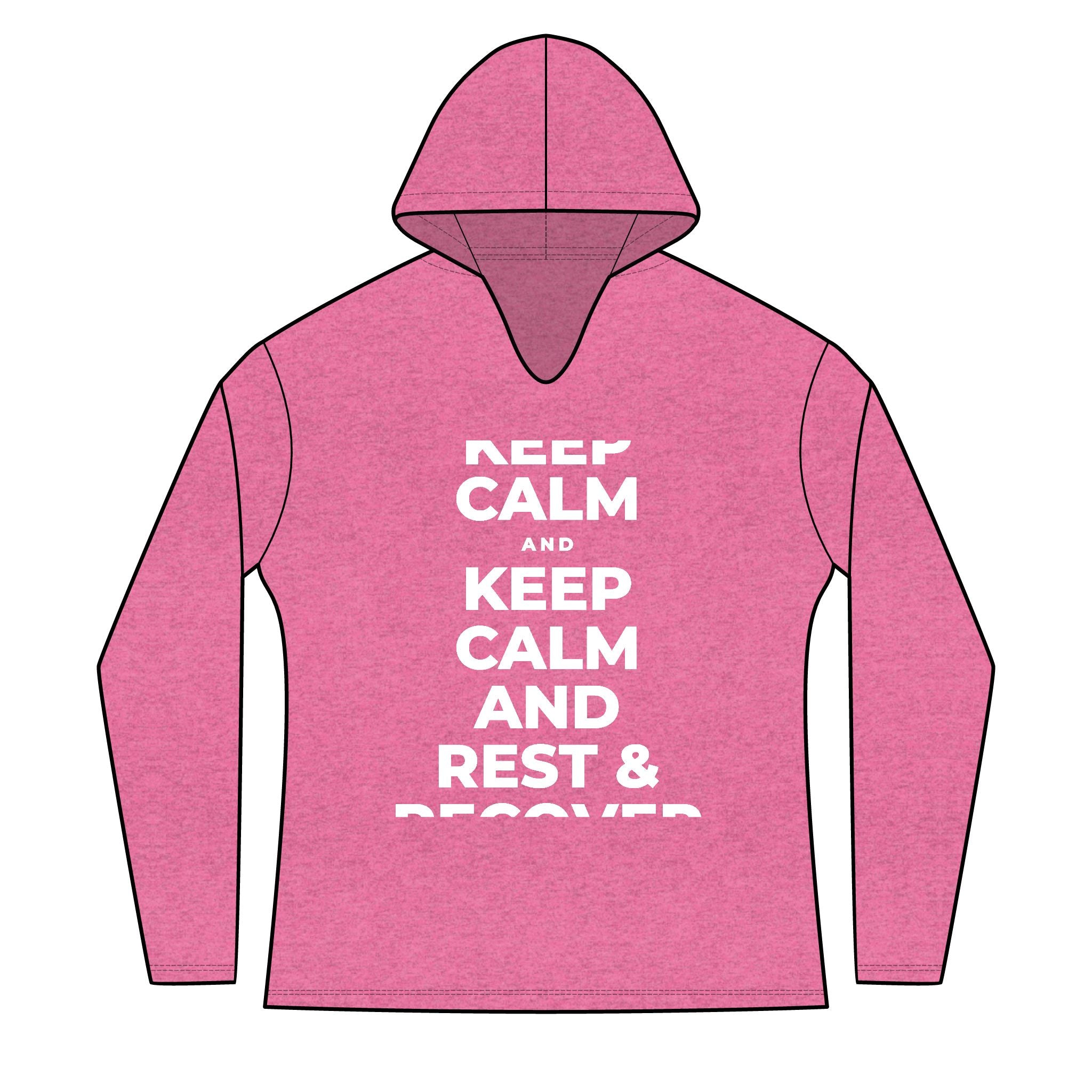 KEEP CALM AND REST & RECOVER Women's Long Sleeve Hoodie