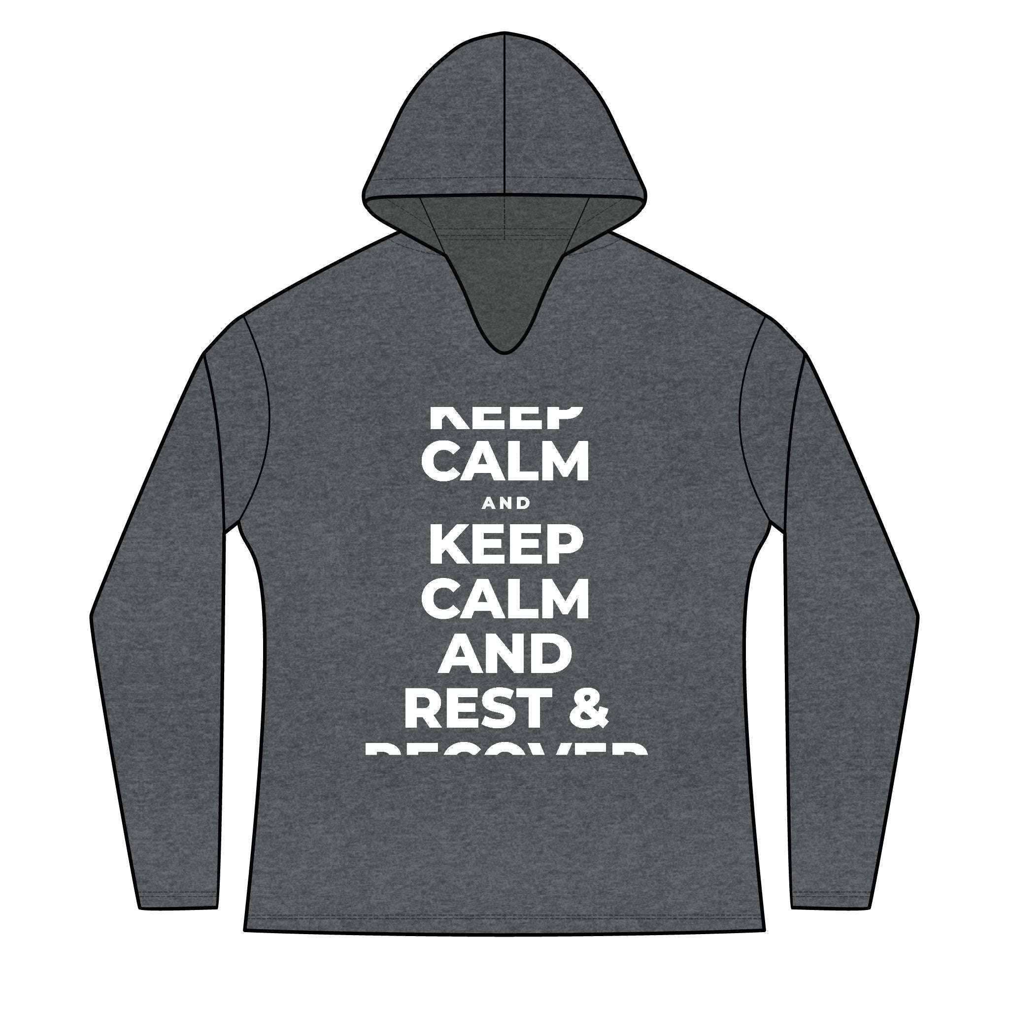 KEEP CALM AND REST & RECOVER Women's Long Sleeve Hoodie