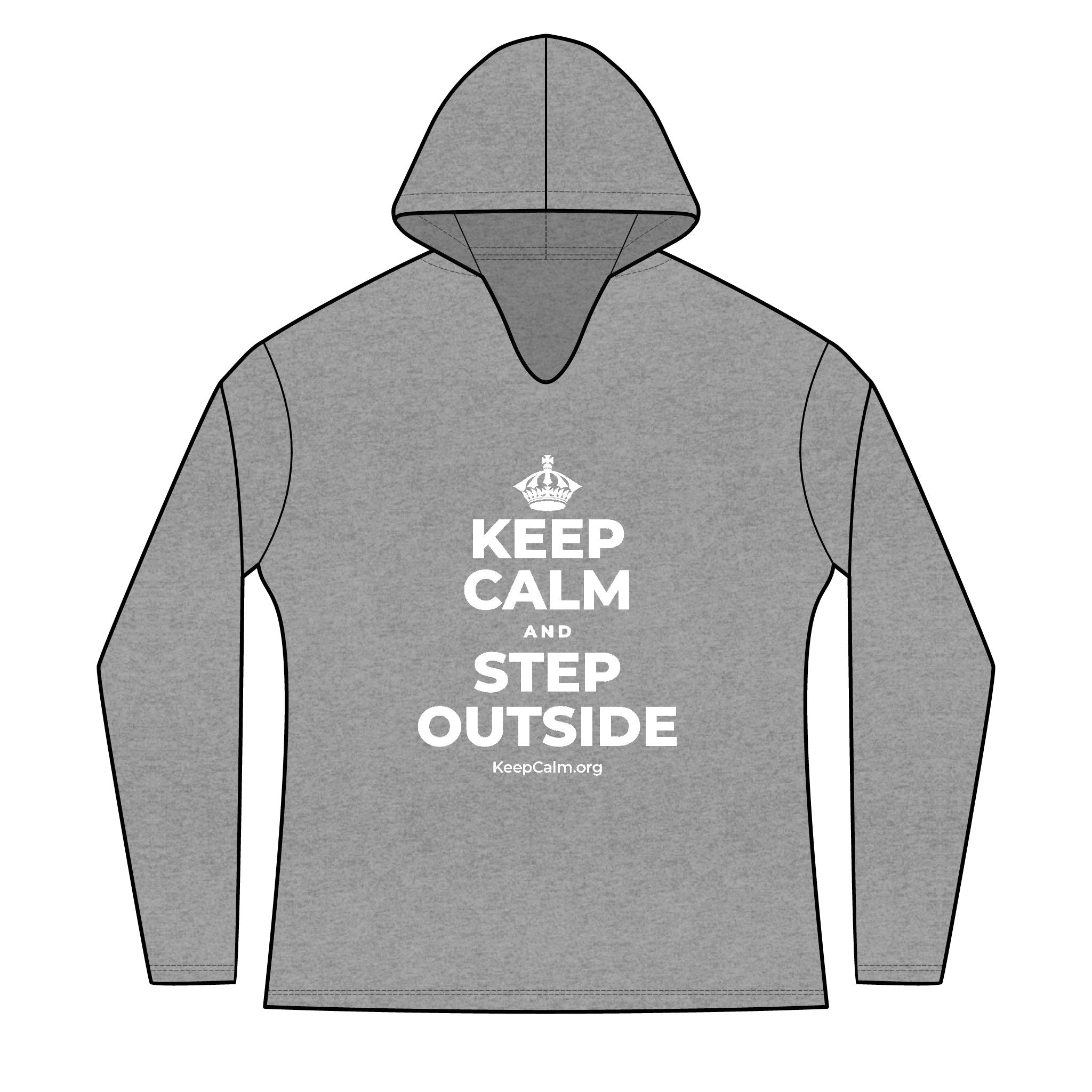 KEEP CALM AND STEP OUTSIDE Women's Long Sleeve Hoodie