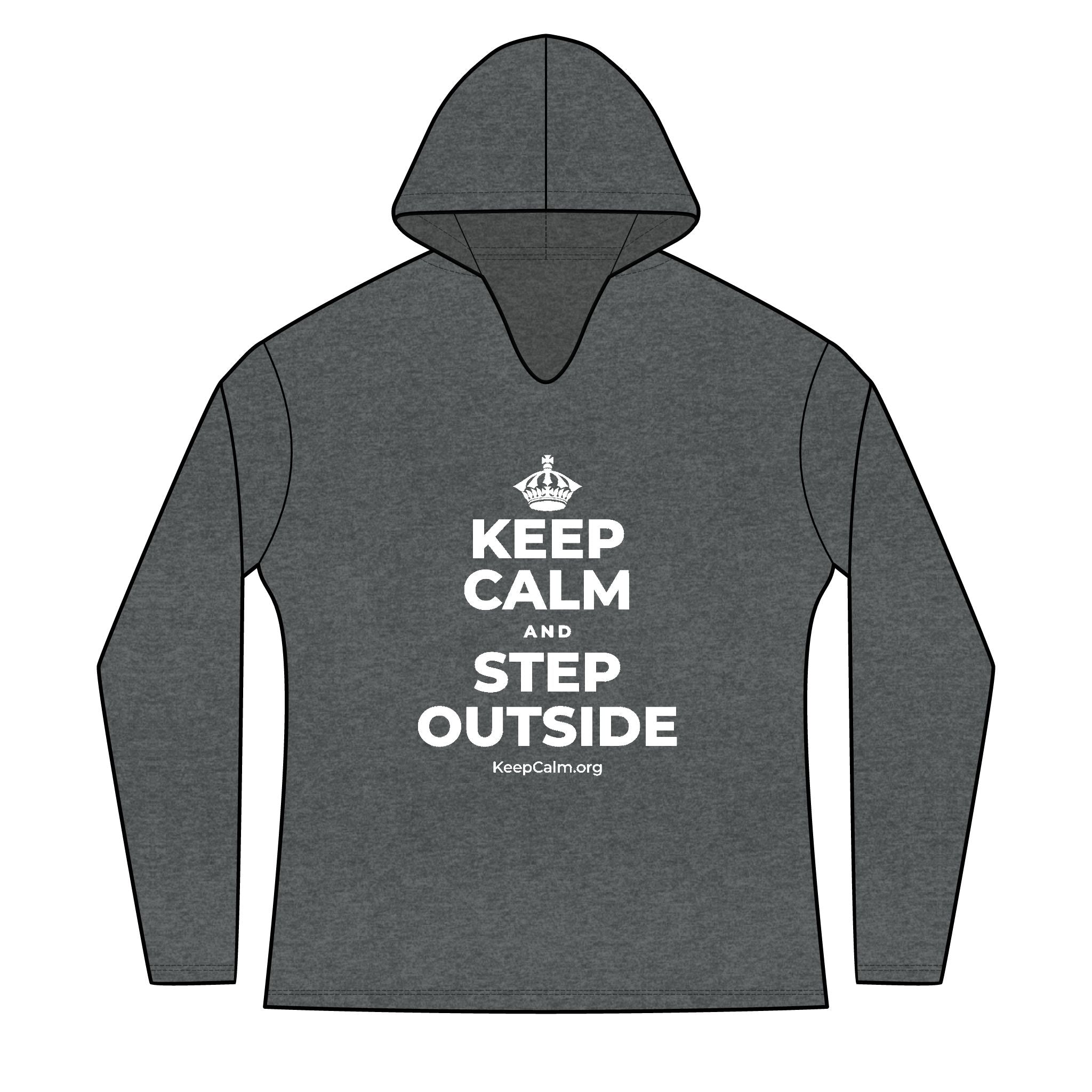 KEEP CALM AND STEP OUTSIDE Women's Long Sleeve Hoodie