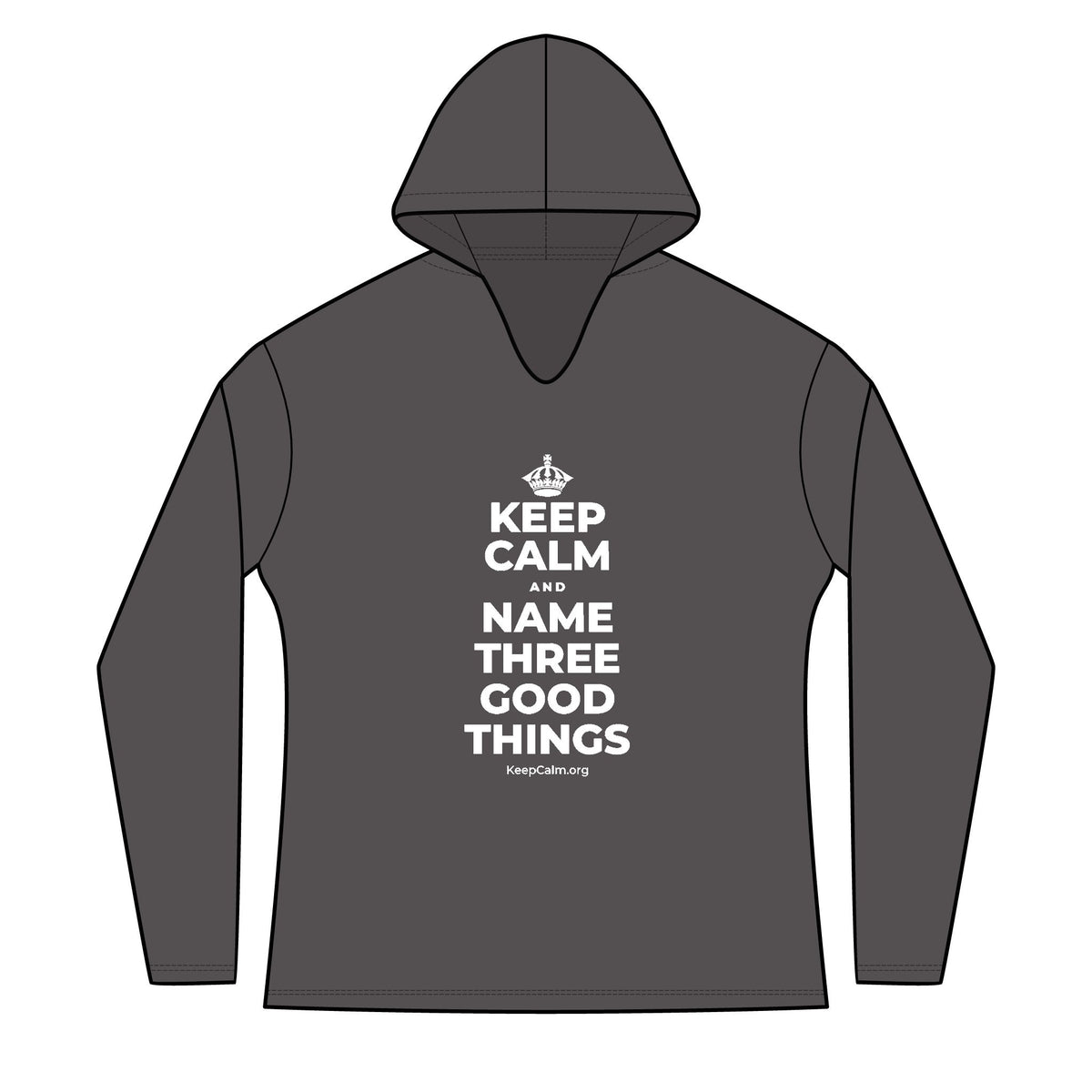 KEEP CALM AND NAME THREE GOOD THINGS Women's Long Sleeve Hoodie